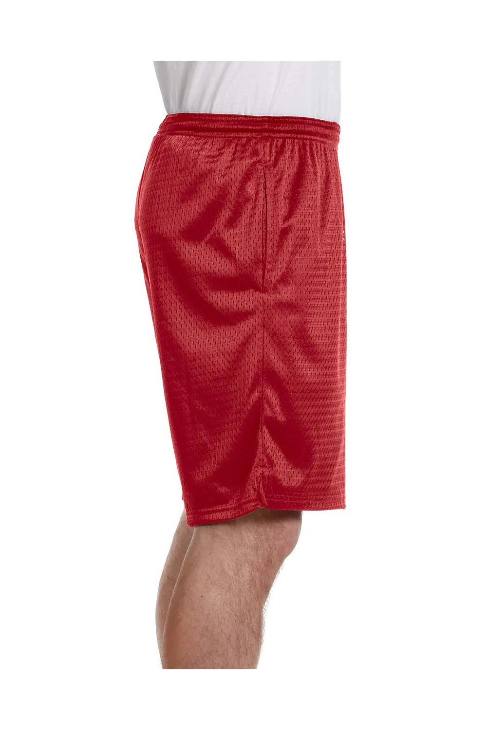 Short de sport pour hommes Champion en mesh avec poches - Rouge écarlate