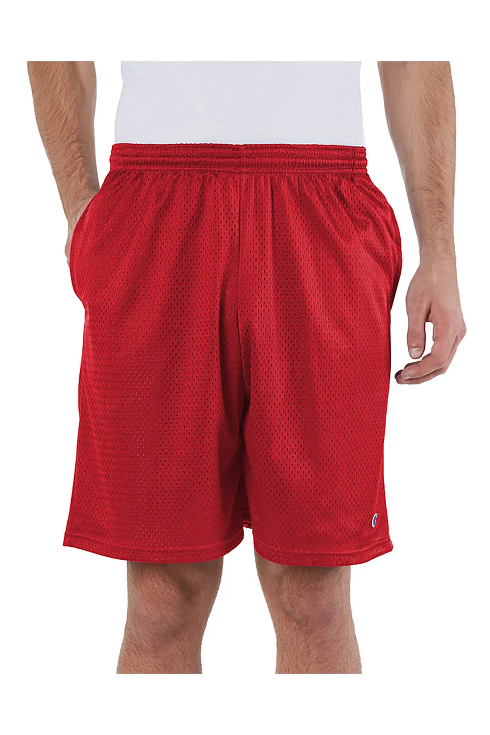Short de sport pour hommes Champion en mesh avec poches - Rouge écarlate