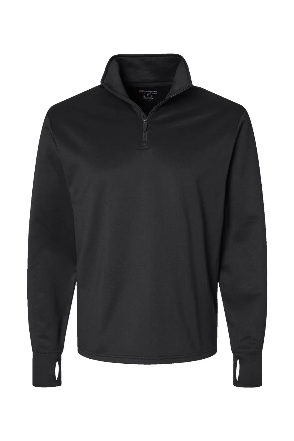 Pull à capuche sport Champion pour hommes avec fermeture 1/4 - Noir