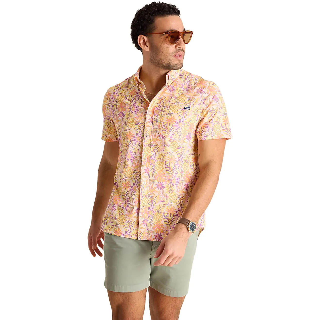 Chubbies Le T-shirt de sport à manches courtes Fool Me Once - Orange moyen Vêtements Chubbies