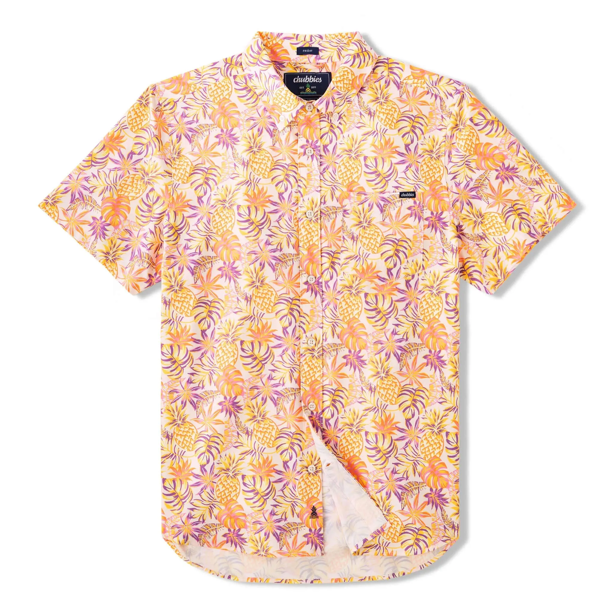Chubbies Le T-shirt de sport à manches courtes Fool Me Once - Orange moyen Vêtements Chubbies