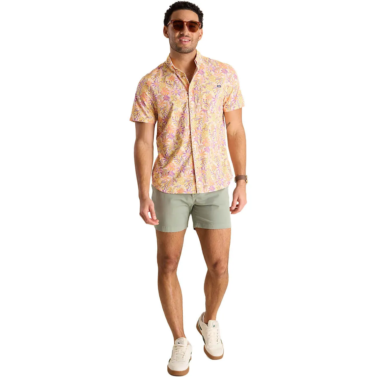 Chubbies Le T-shirt de sport à manches courtes Fool Me Once - Orange moyen Vêtements Chubbies