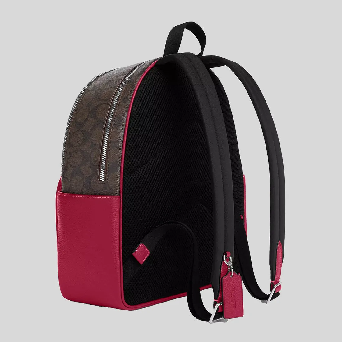 Sac à dos COACH Court en toile signature marron/violet vif 5671