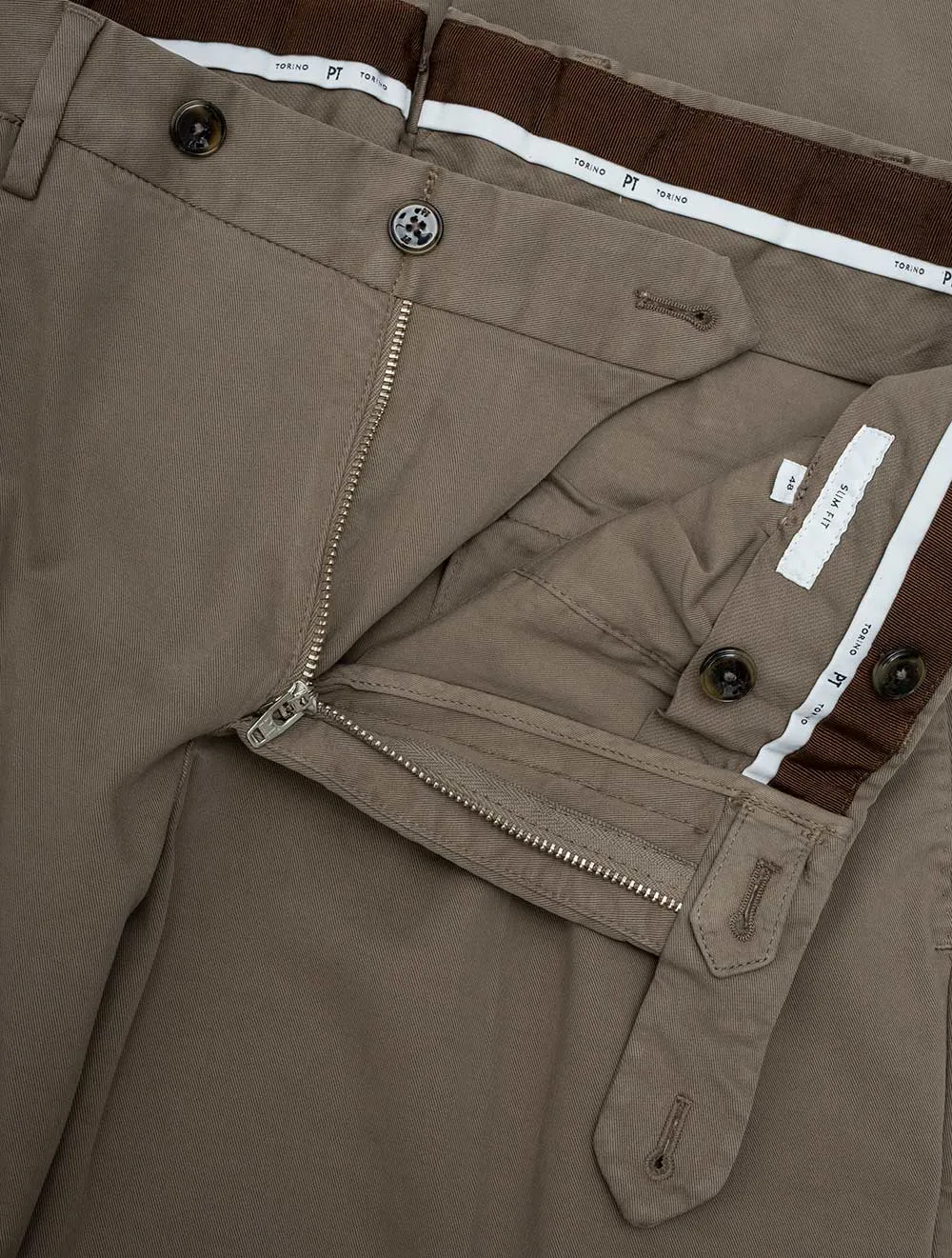 Pantalon Chino en Coton Kaki