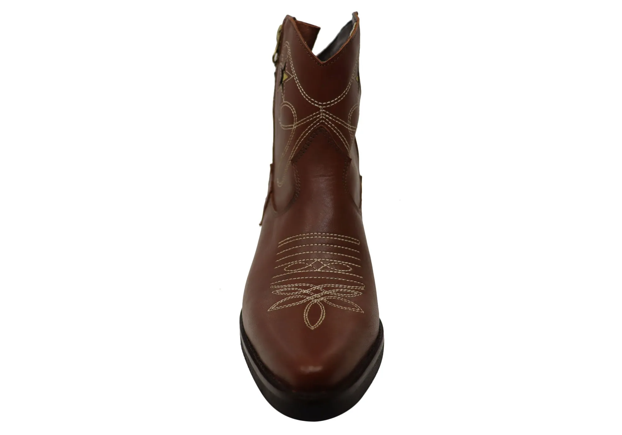 Bottes cheville western en cuir pour femmes D Milton Daisy - Chaussures D Milton