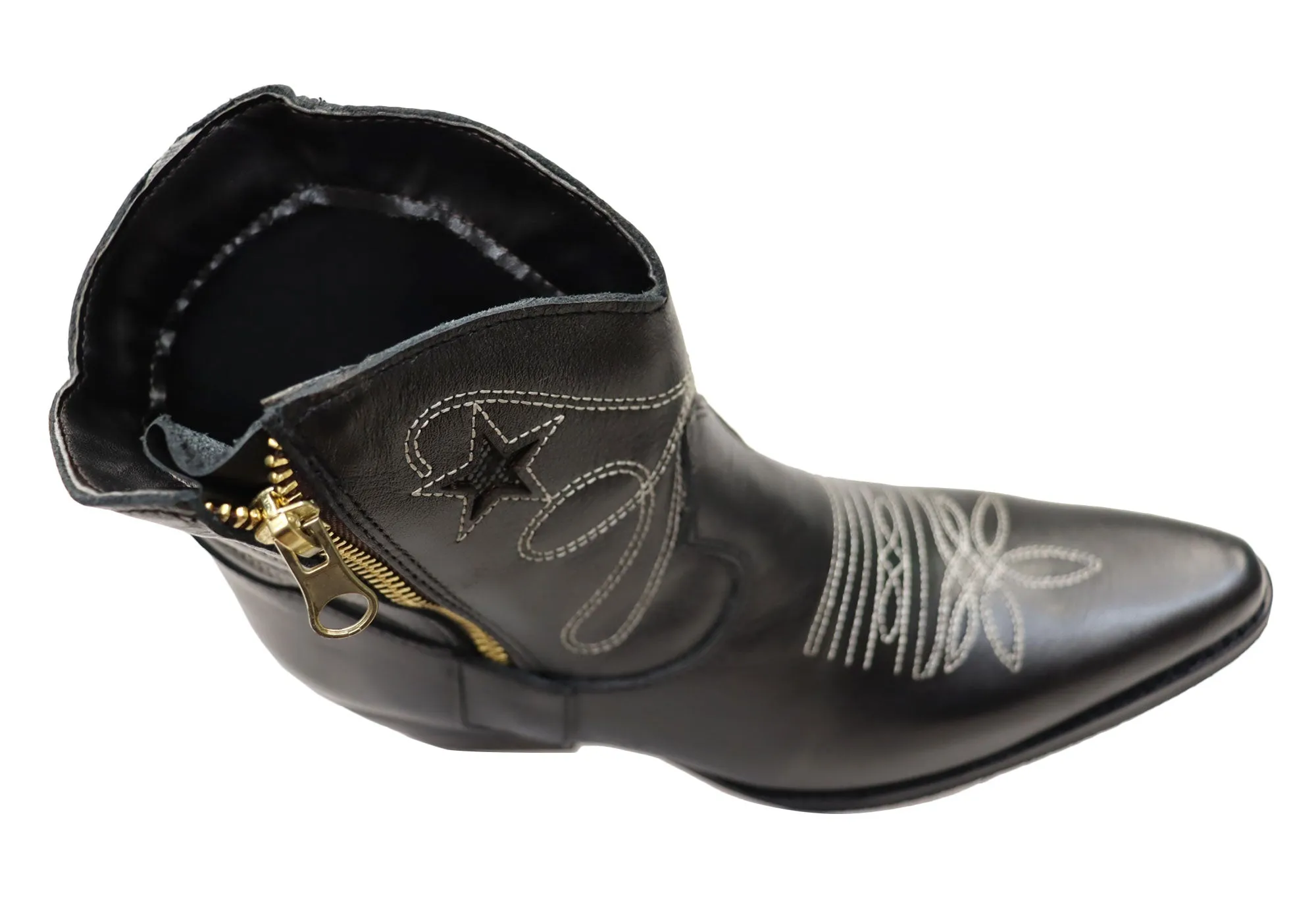 Bottes cheville western en cuir pour femmes D Milton Daisy - Chaussures D Milton