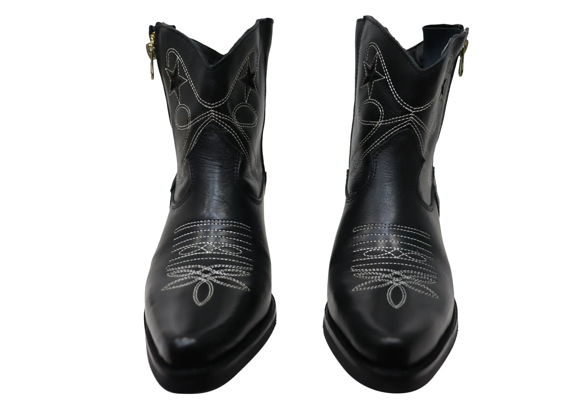Bottes cheville western en cuir pour femmes D Milton Daisy - Chaussures D Milton