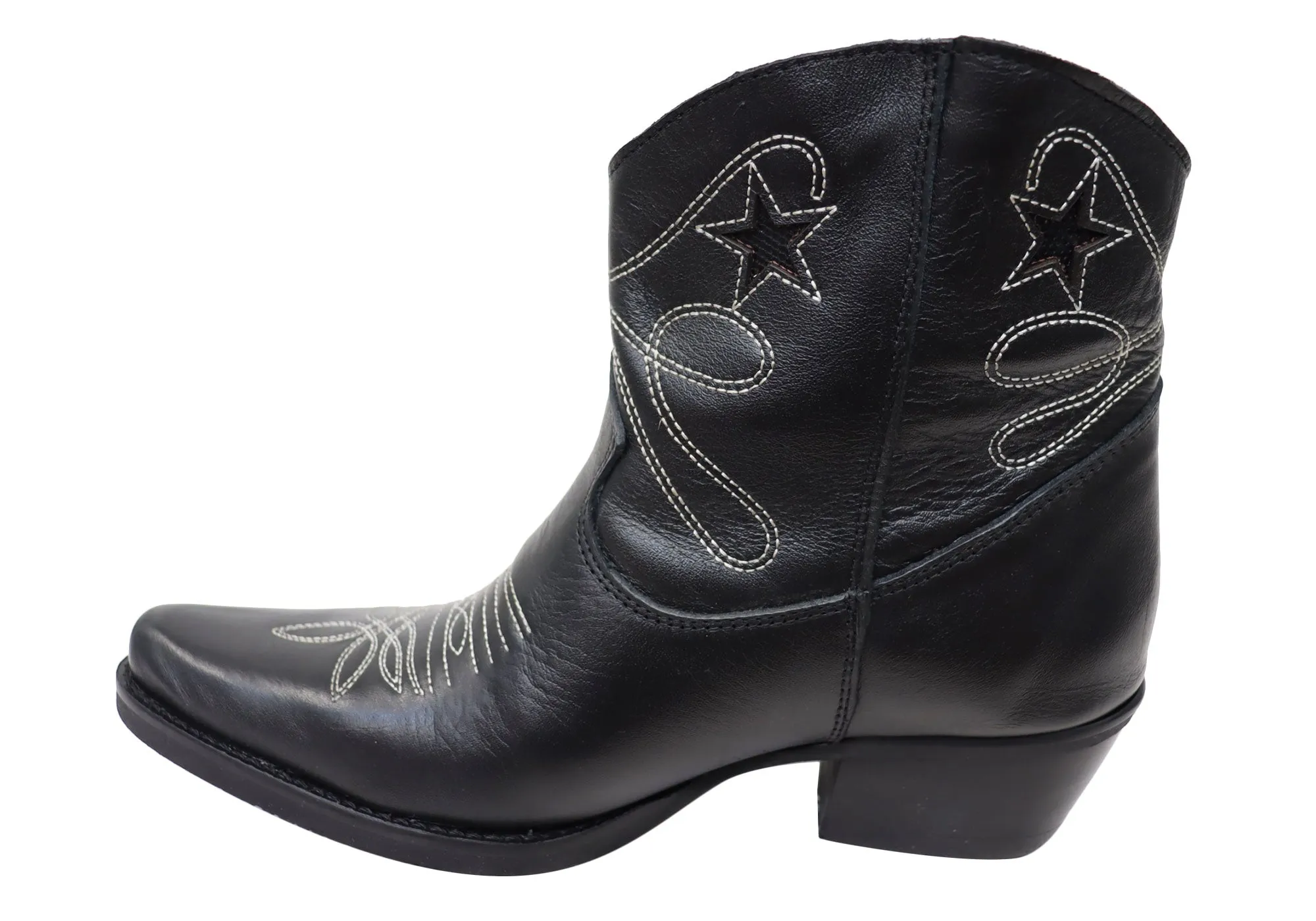 Bottes cheville western en cuir pour femmes D Milton Daisy - Chaussures D Milton