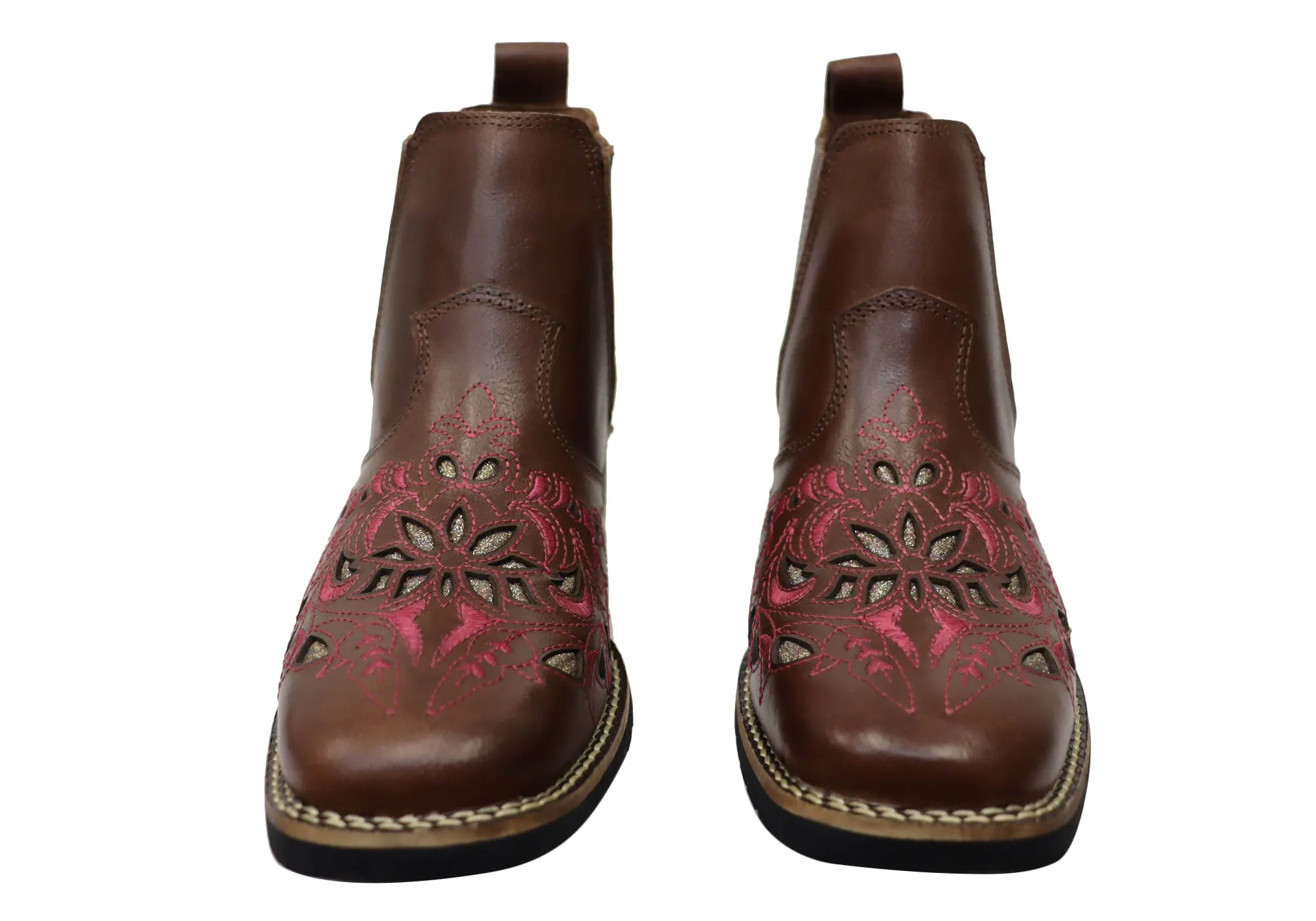 Bottes Chelsea Western en Cuir pour Femme D Milton Emma - Chaussures D Milton