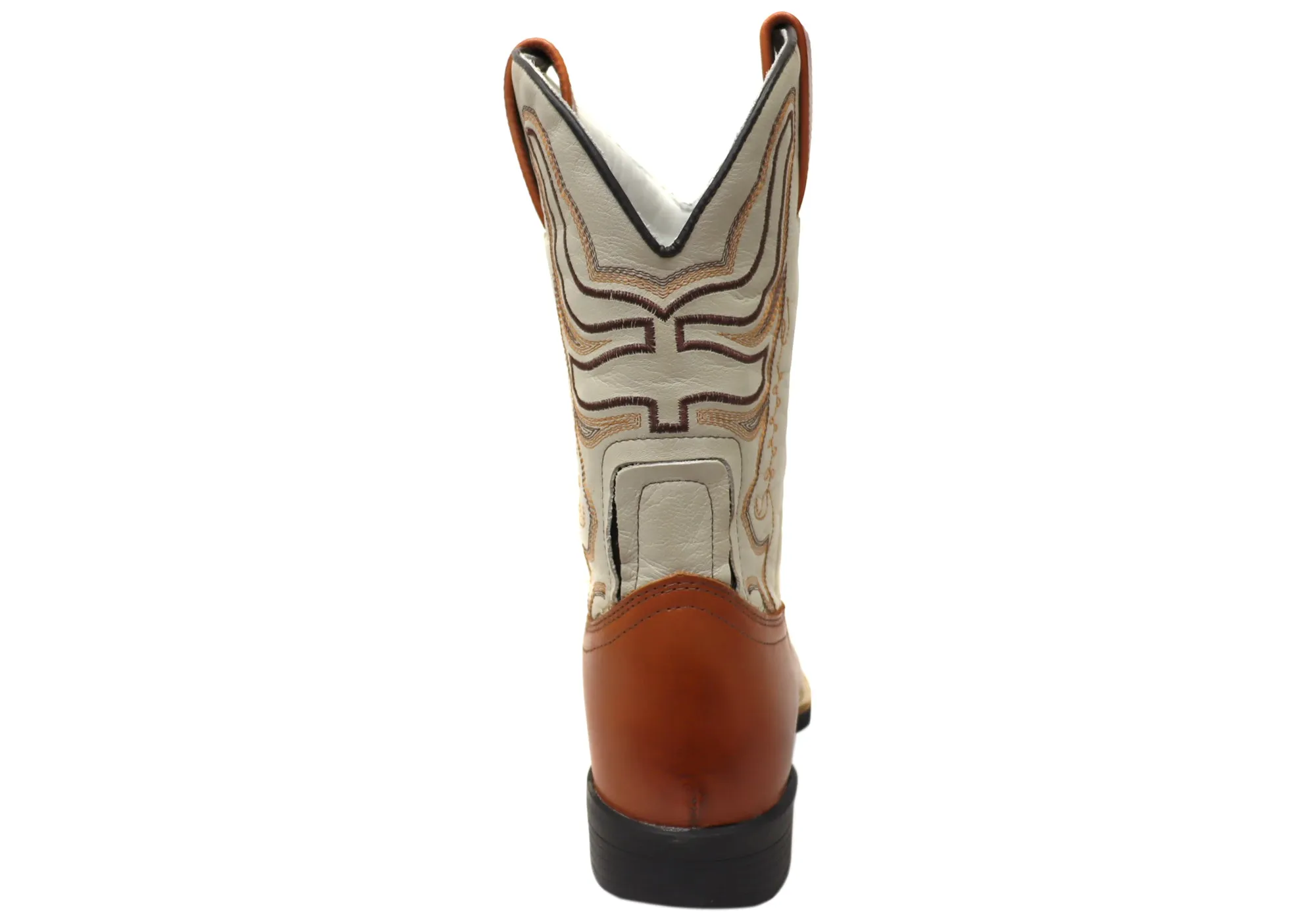 Bottes de cowboy occidentales confortables en cuir pour hommes D Milton Ridgeland - Chaussures D Milton