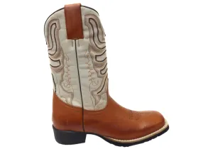 D Milton Ridgeland Mens Leather Comfortable Western Cowboy Boots D Milton Shoes