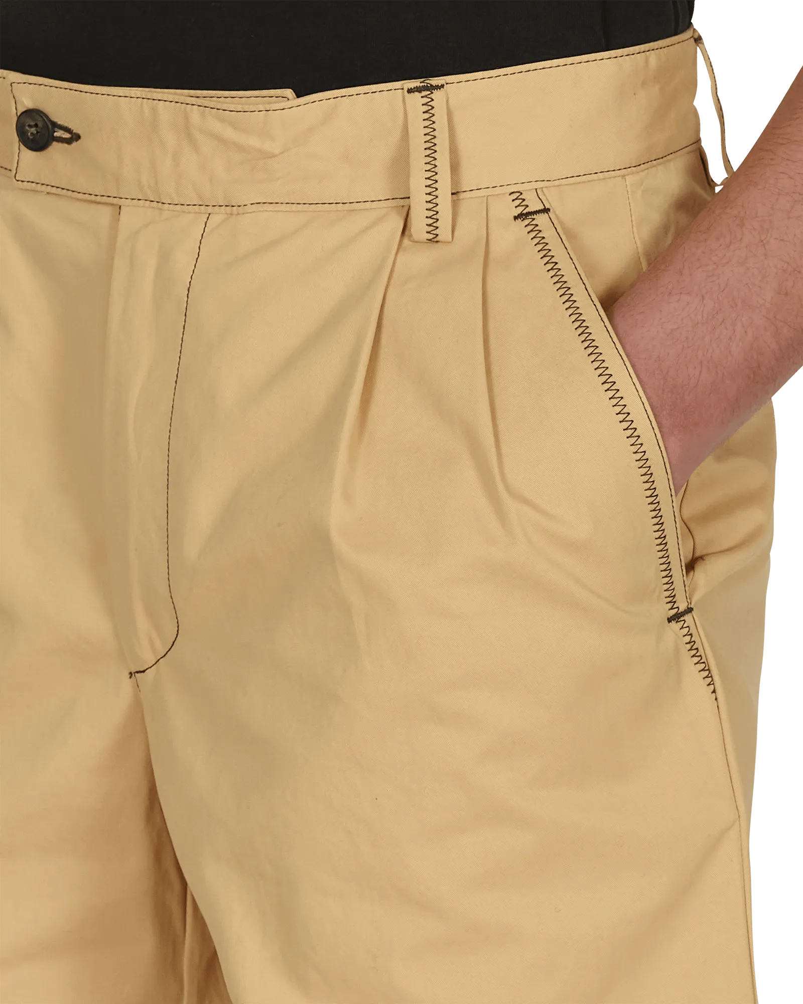 Shorts de papa beige