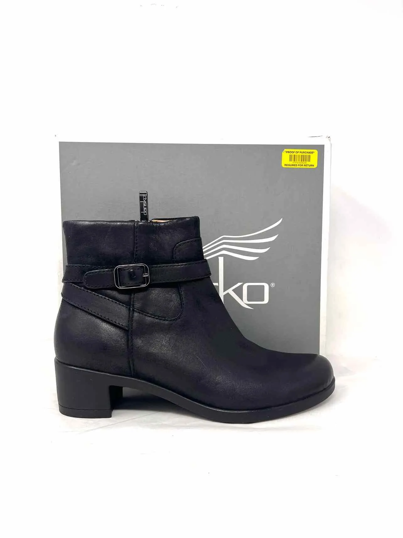 Dansko Taille 7.5/8 Boucle(s) Noire(s) Chaussures Bottes en Cuir NEUVES
