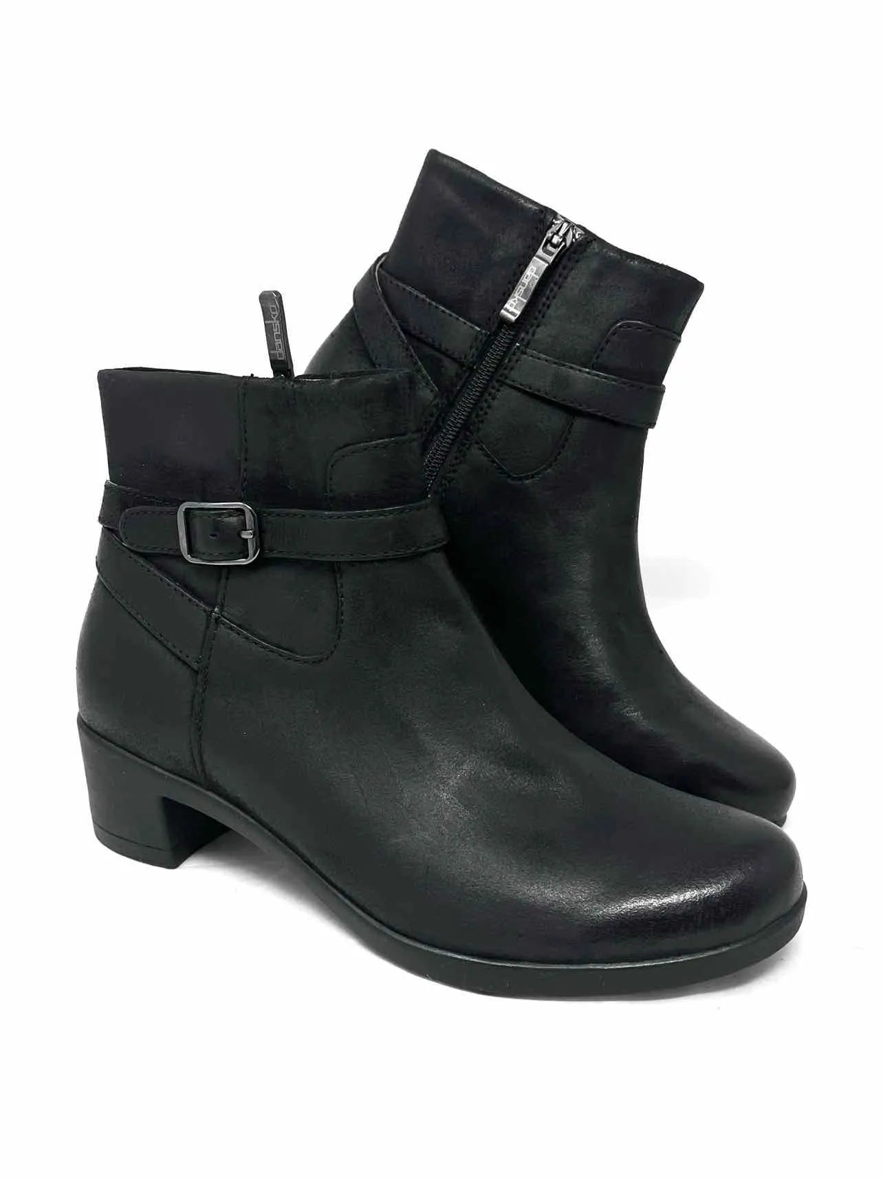 Dansko Taille 7.5/8 Boucle(s) Noire(s) Chaussures Bottes en Cuir NEUVES