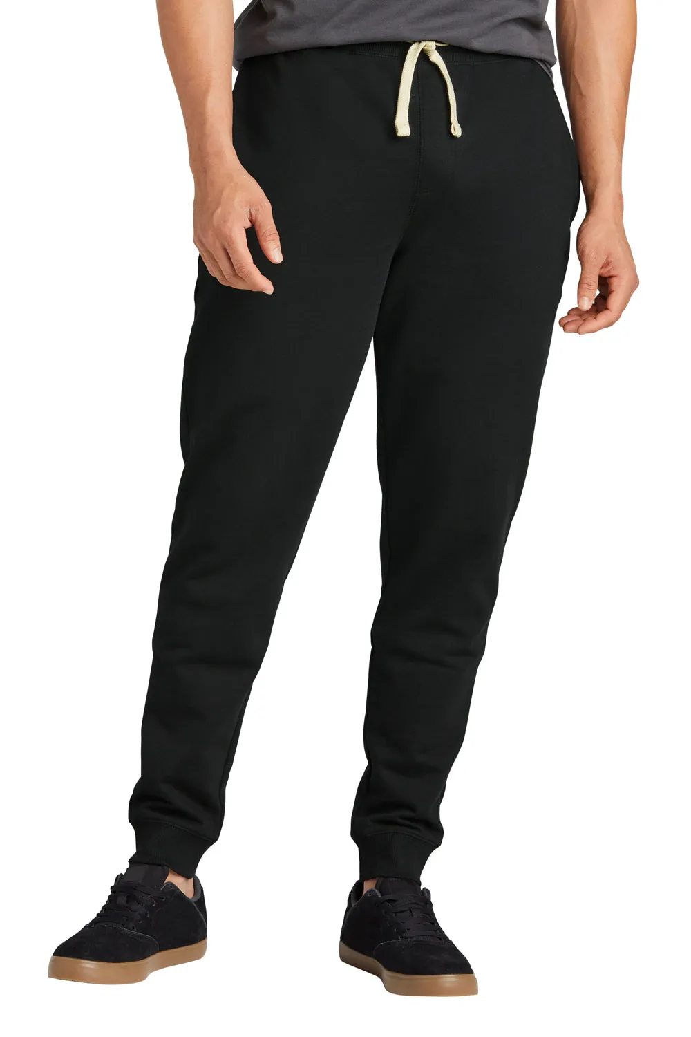 Pantalon de jogging en polaire réutilisée District pour hommes avec poches - Noir