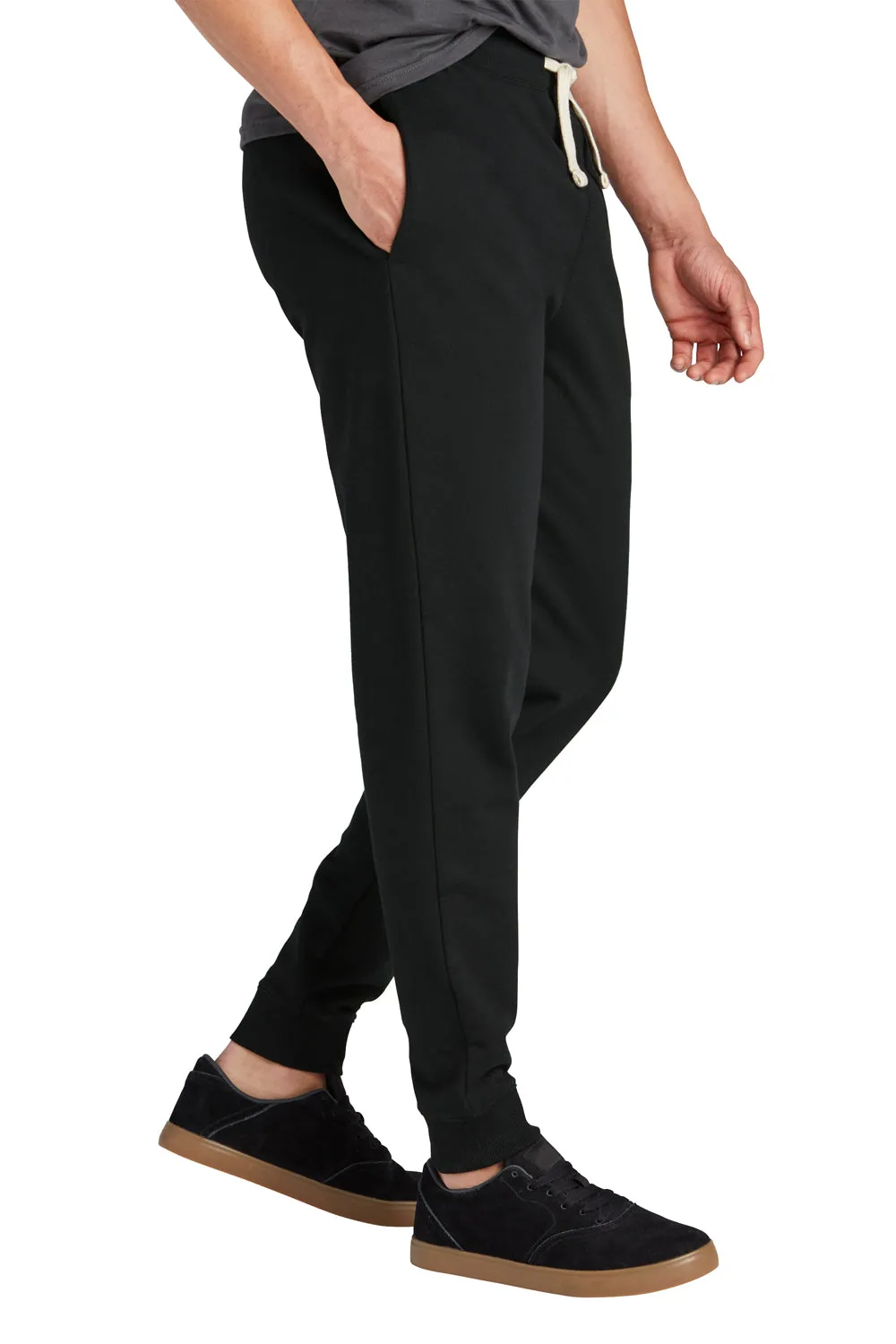 Pantalon de jogging en polaire réutilisée District pour hommes avec poches - Noir