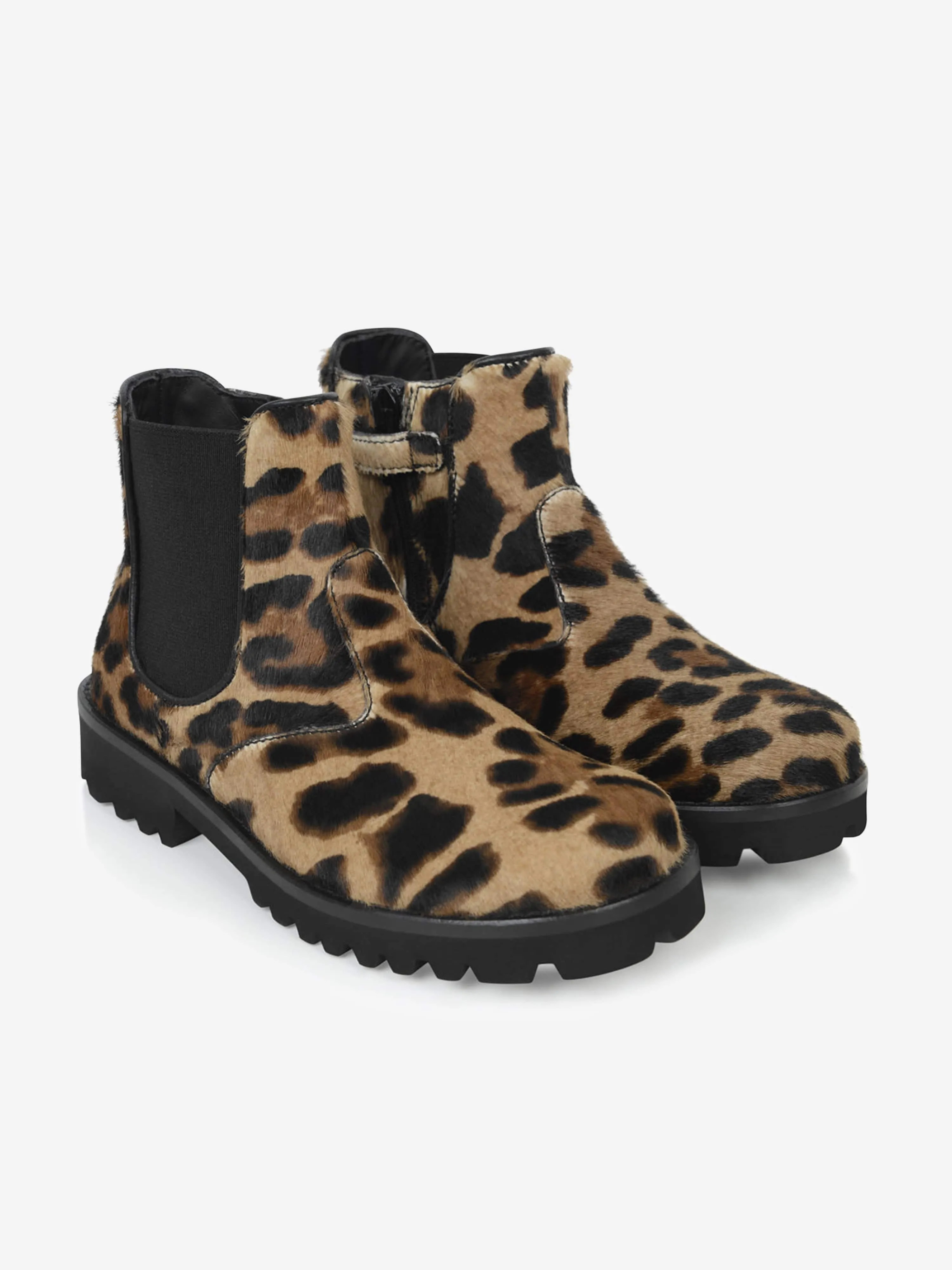 Bottes léopard pour filles Dolce & Gabbana