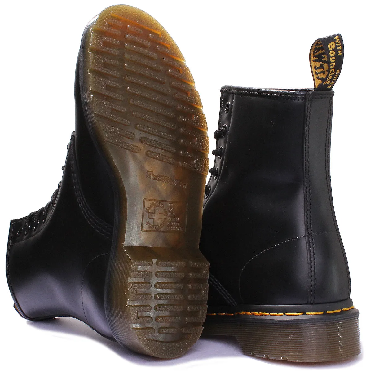 Dr Martens 1460 Lisse En Noir Chaussures Dr Martens