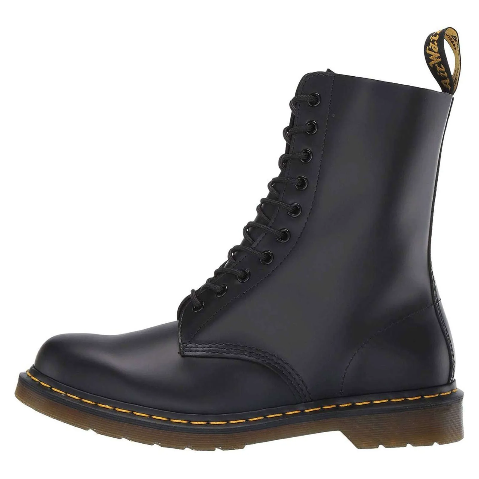 Bottes Dr. Martens 1490 en cuir lisse unisexes à lacets hauts