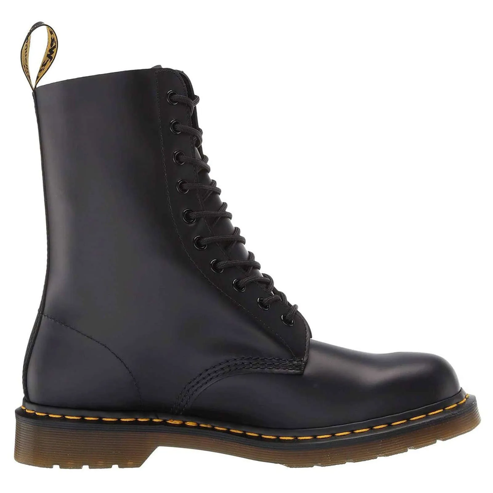 Bottes Dr. Martens 1490 en cuir lisse unisexes à lacets hauts