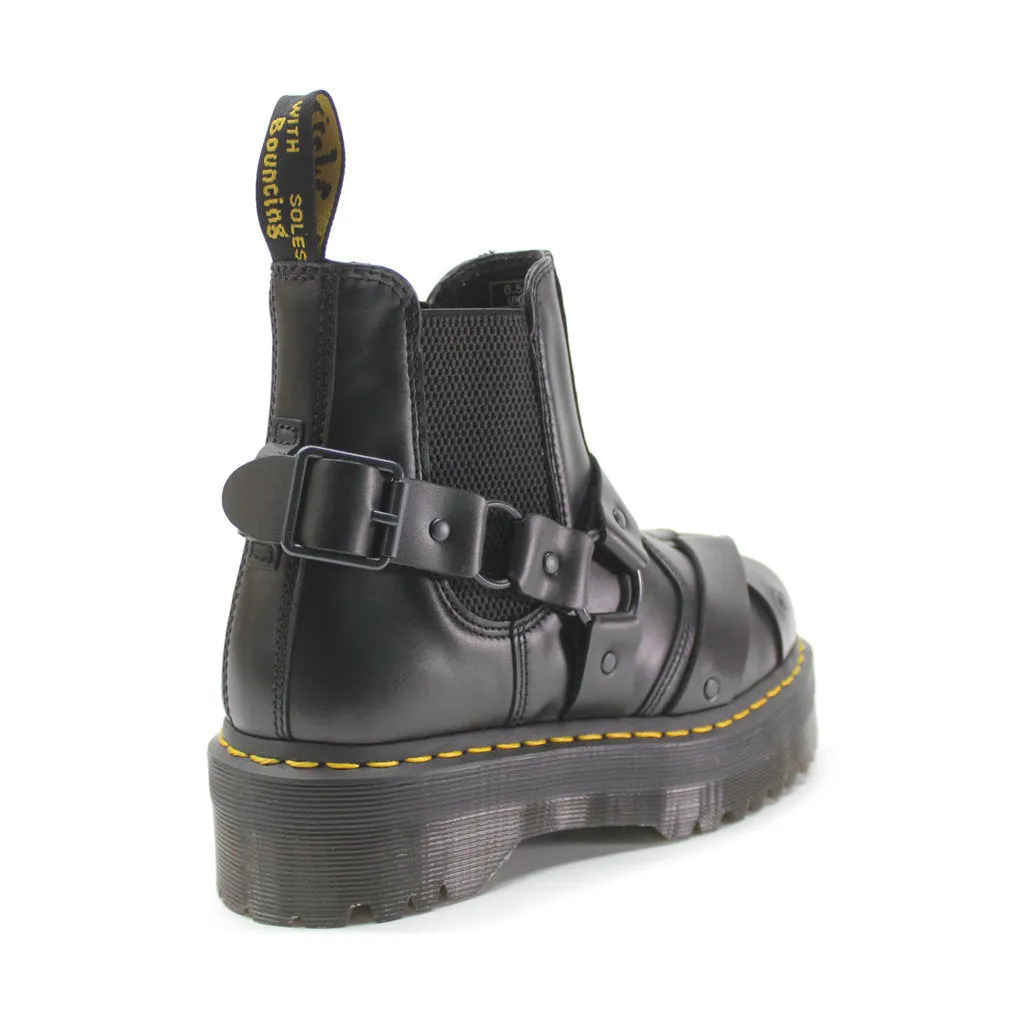 Bottes Chelsea unisex à plateforme Dr. Martens 2976 Quad Harness en cuir Paris
