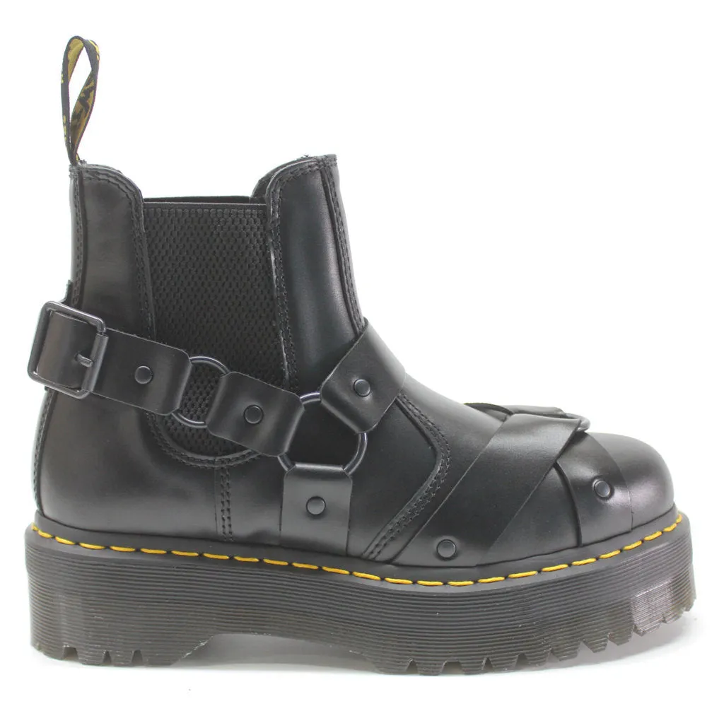 Bottes Chelsea unisex à plateforme Dr. Martens 2976 Quad Harness en cuir Paris