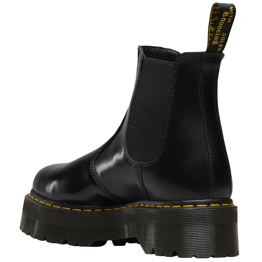 Dr. Martens 2976 Bottes Chelsea unisexe en cuir lisse à plateforme