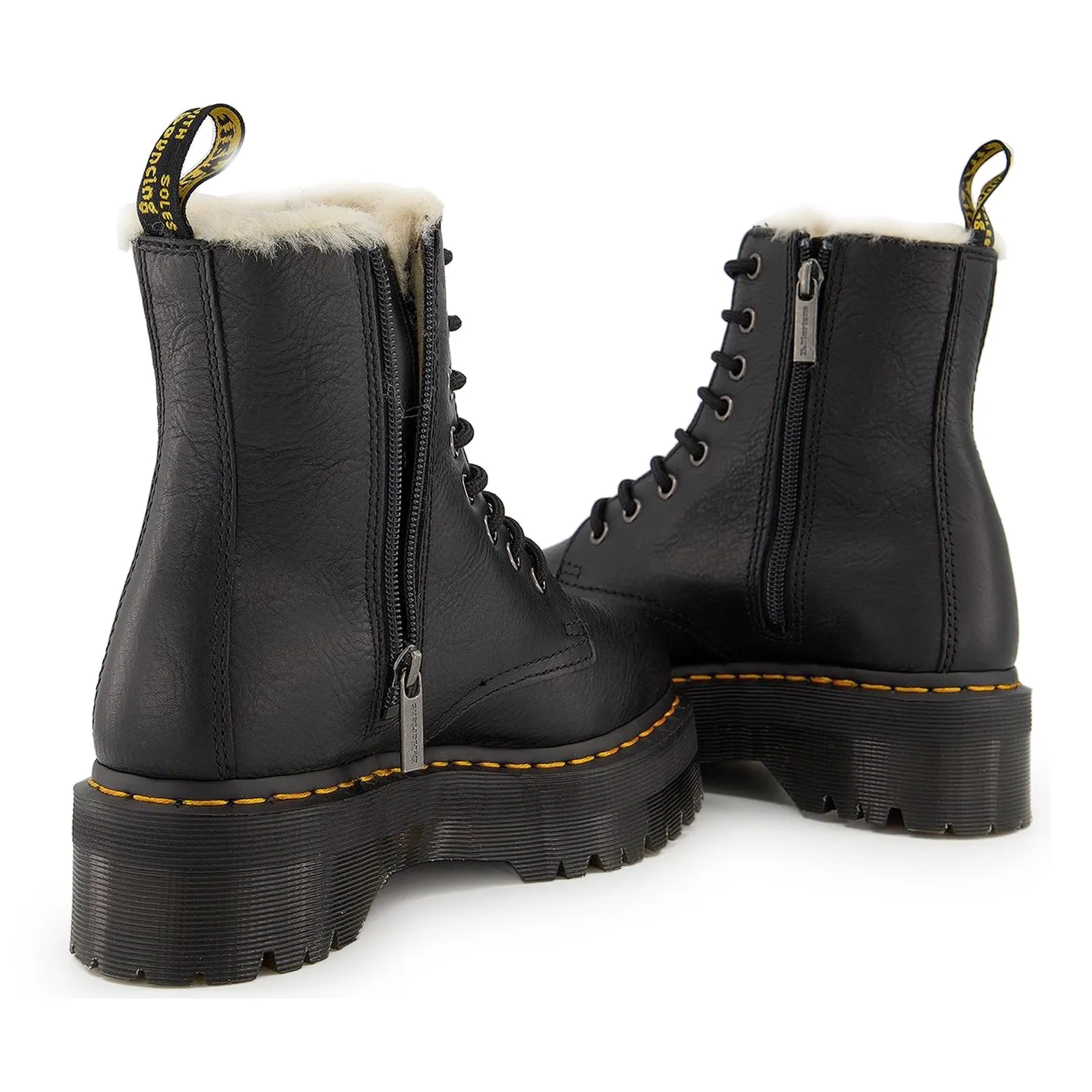Bottes plates unisexes Dr. Martens Jadon Fl en cuir Pisa