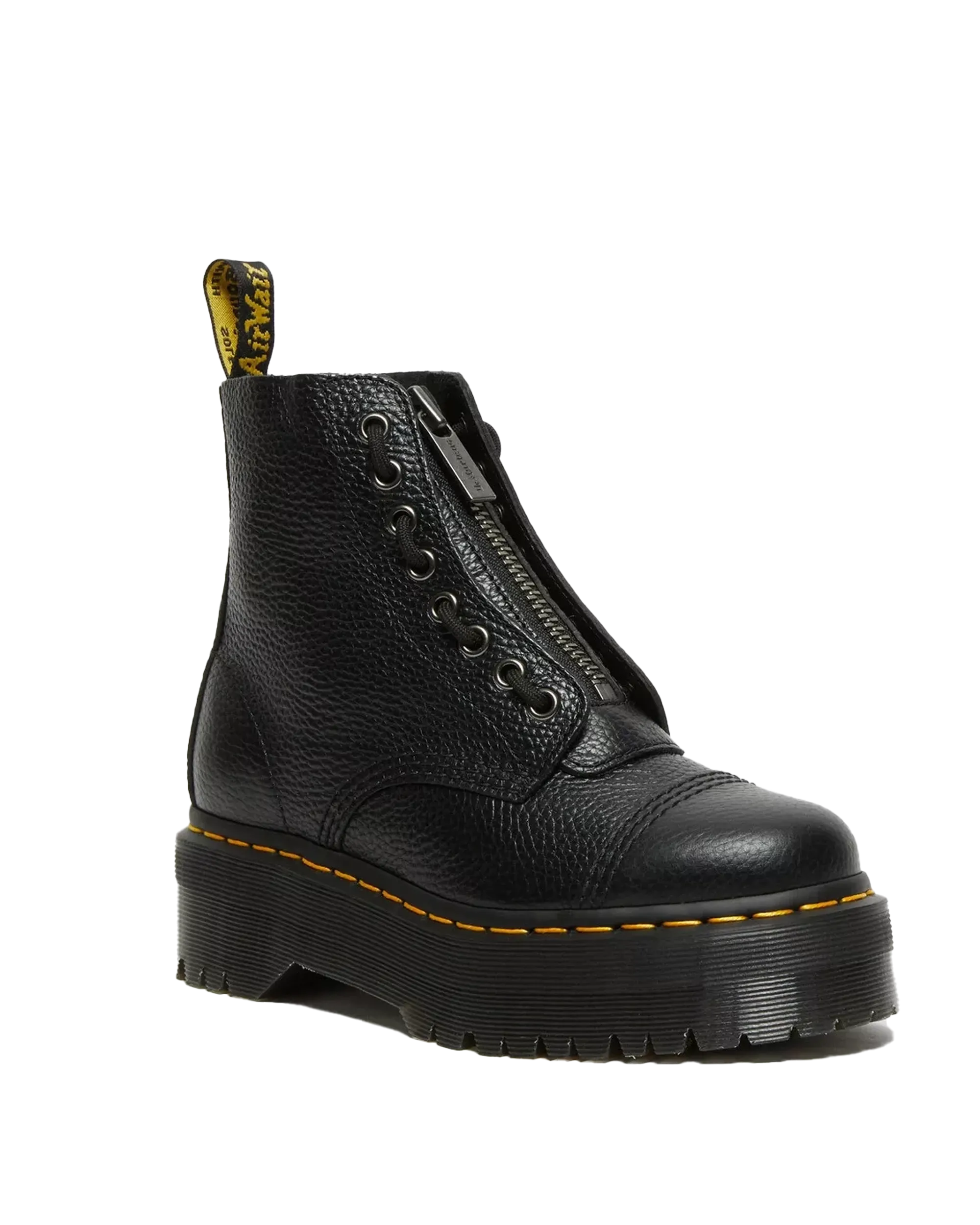 Dr Martens Chaussures Sinclair en Cuir Nappa Brossé Bottes à Plateforme en Noir Nappa Brossé