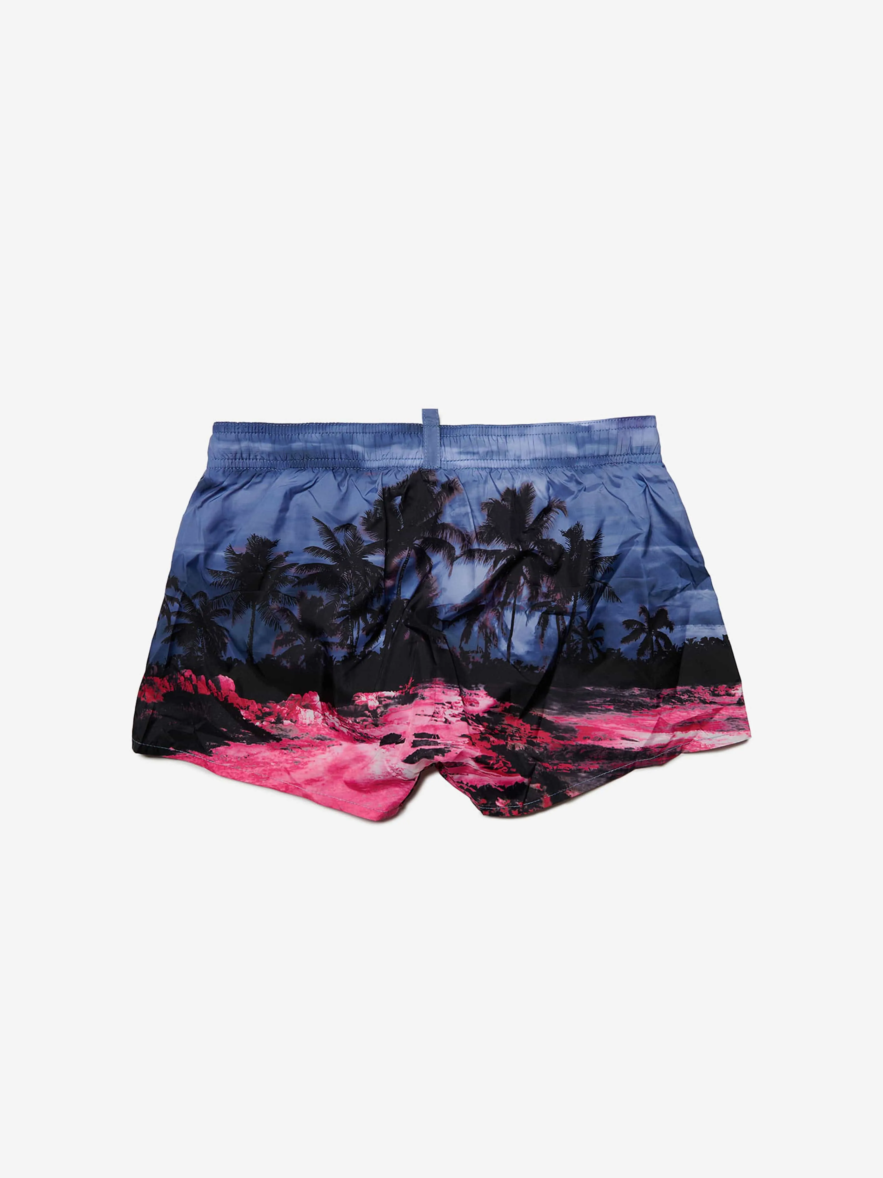 Dsquared2 Shorts de bain Palm Tree en bleu pour hommes