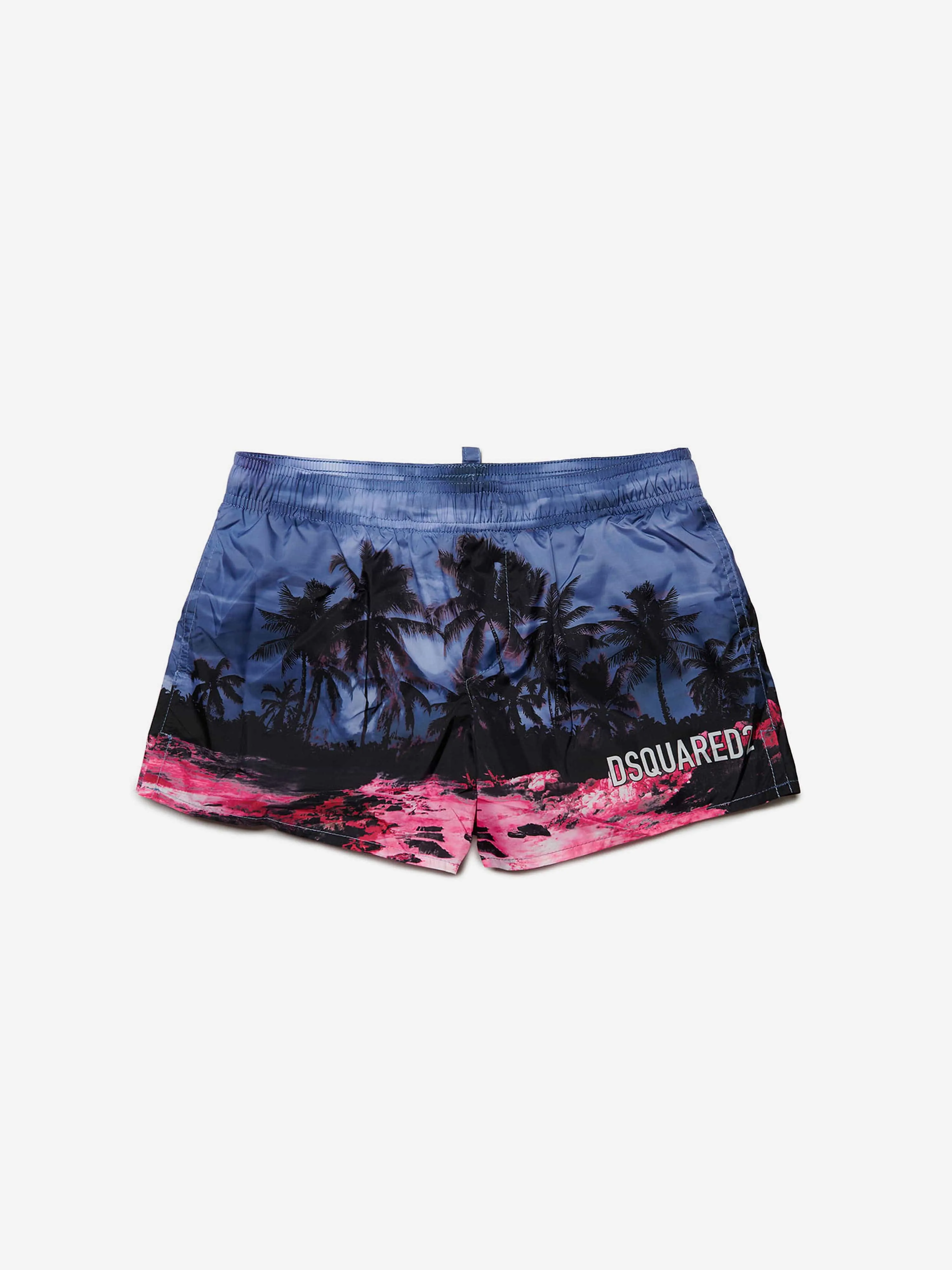 Dsquared2 Shorts de bain Palm Tree en bleu pour hommes