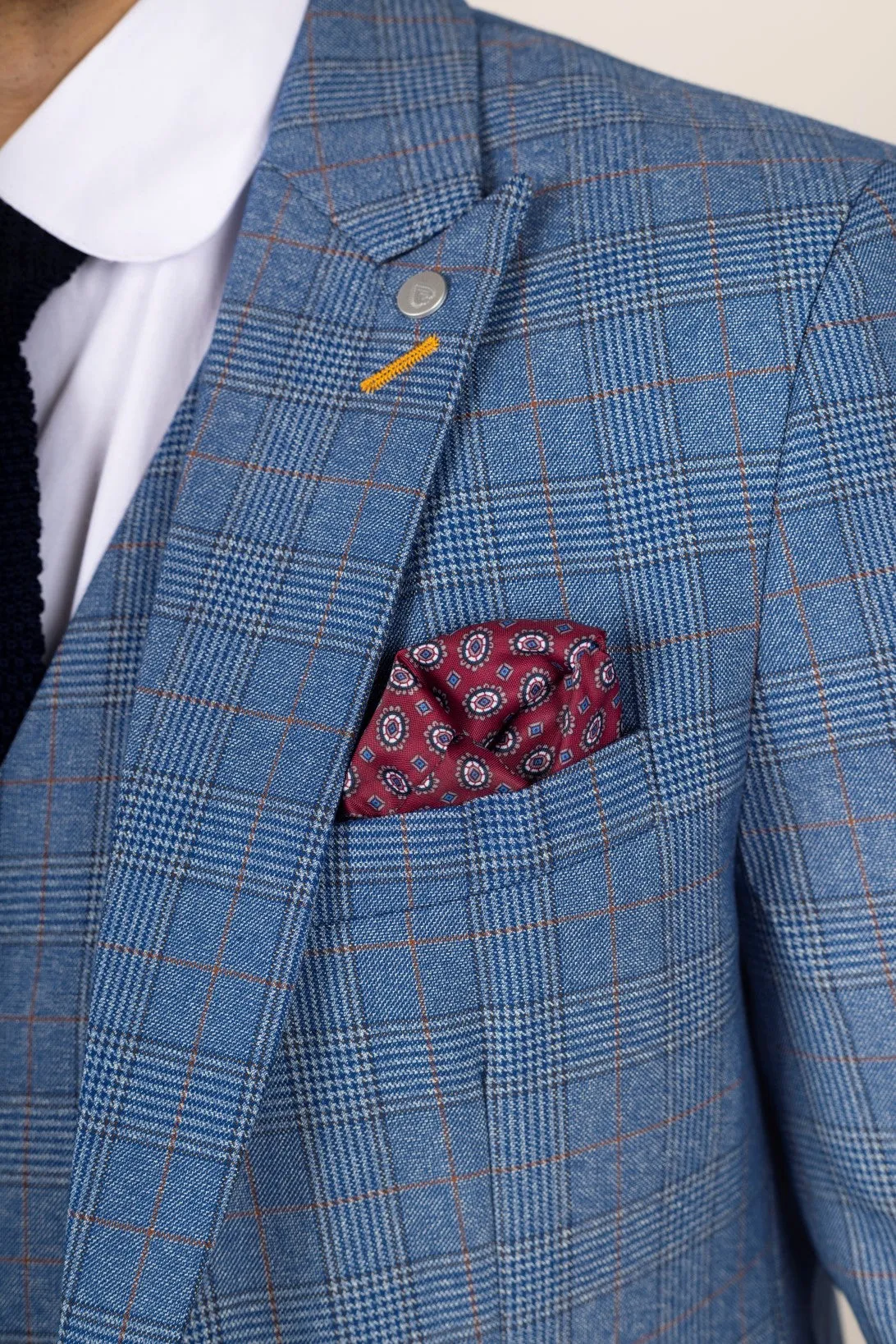 Earl - Veste croisée à carreaux pour bureau formel