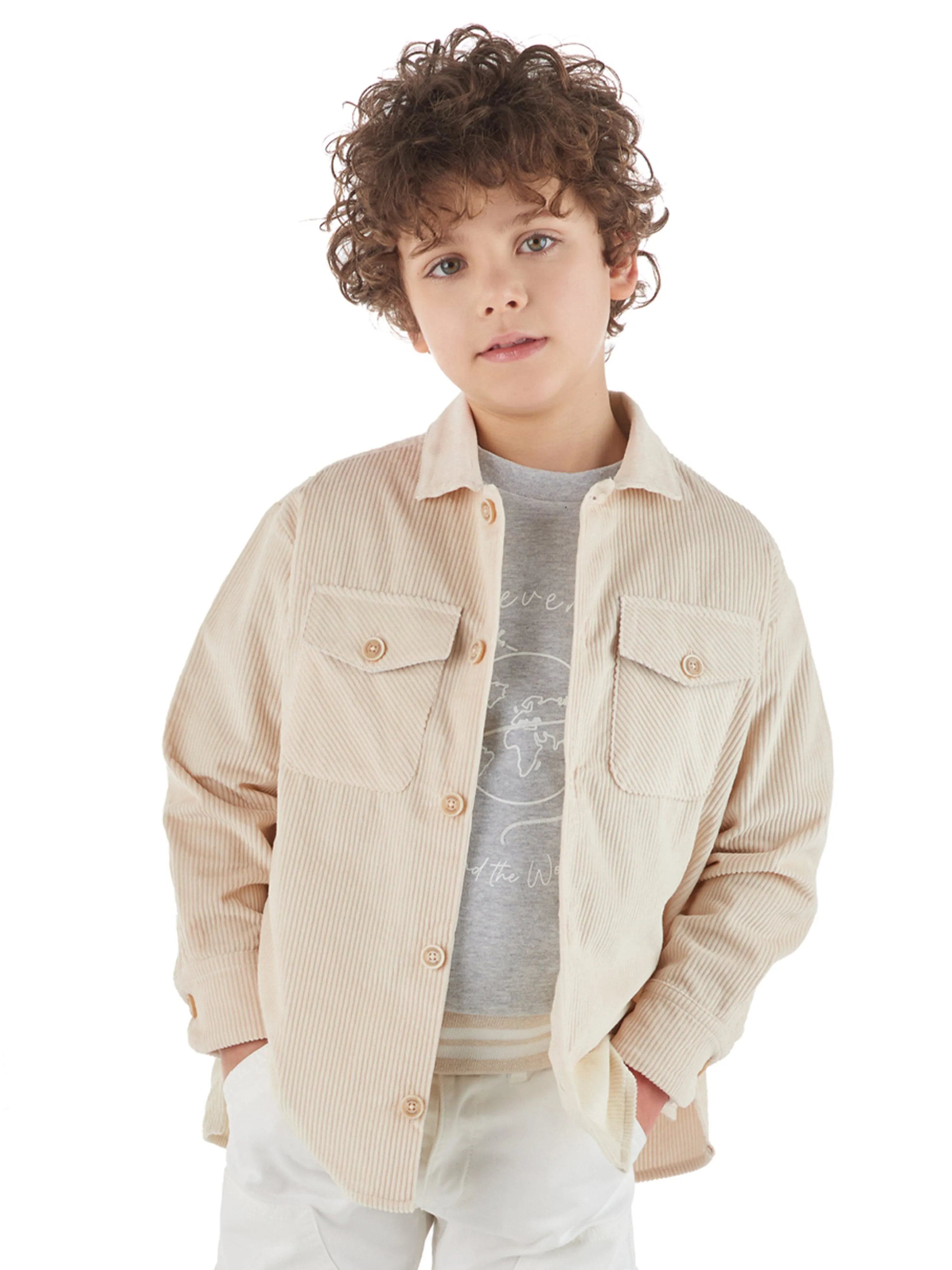Veste oversize de la marque Eleventy Boys en beige