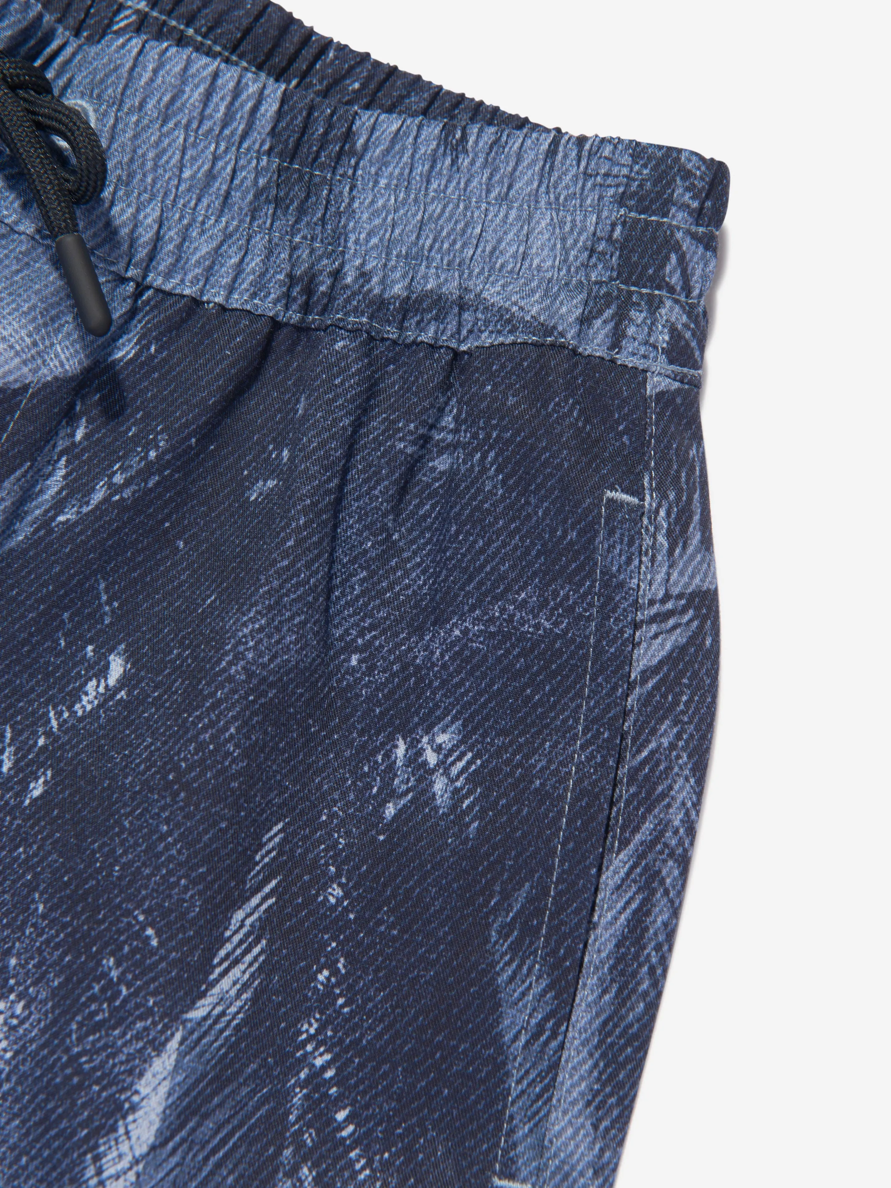Short Emporio Armani Garçons Feuille de Palmier en Bleu