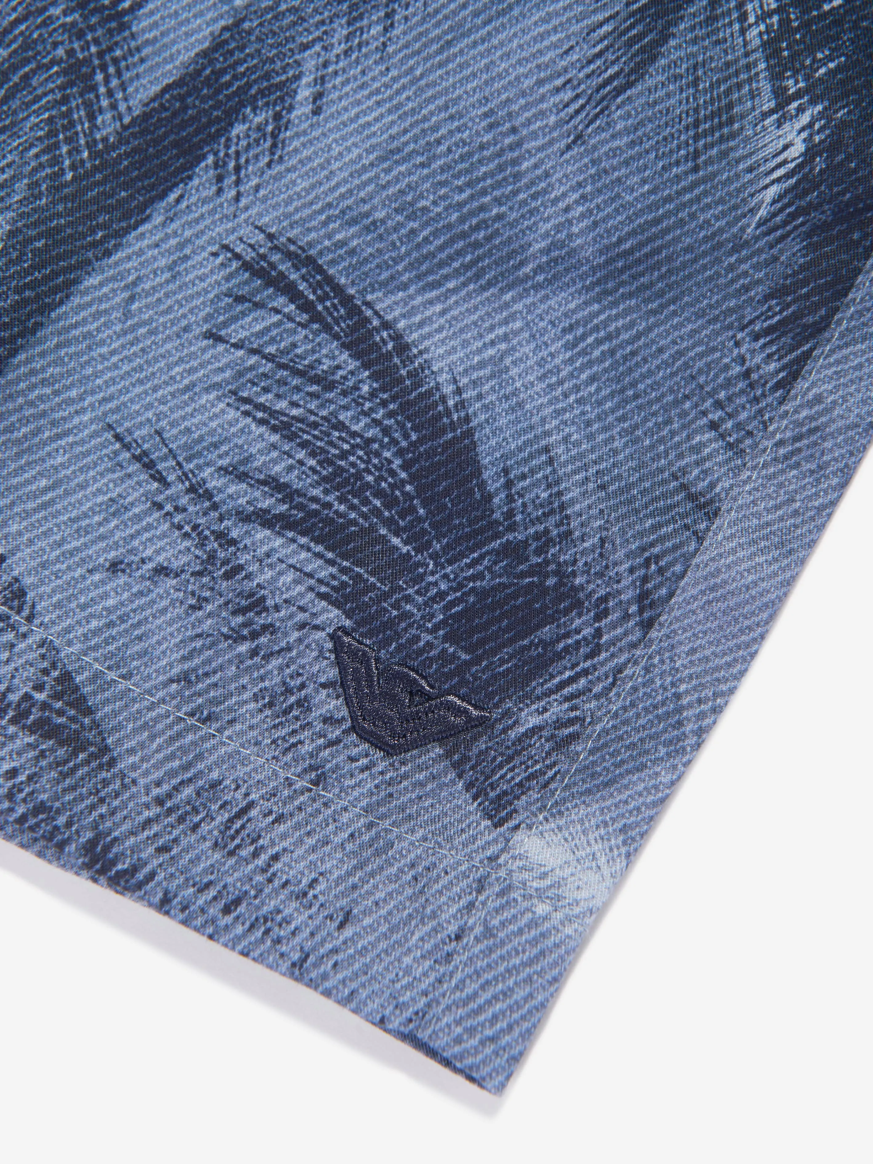 Short Emporio Armani Garçons Feuille de Palmier en Bleu