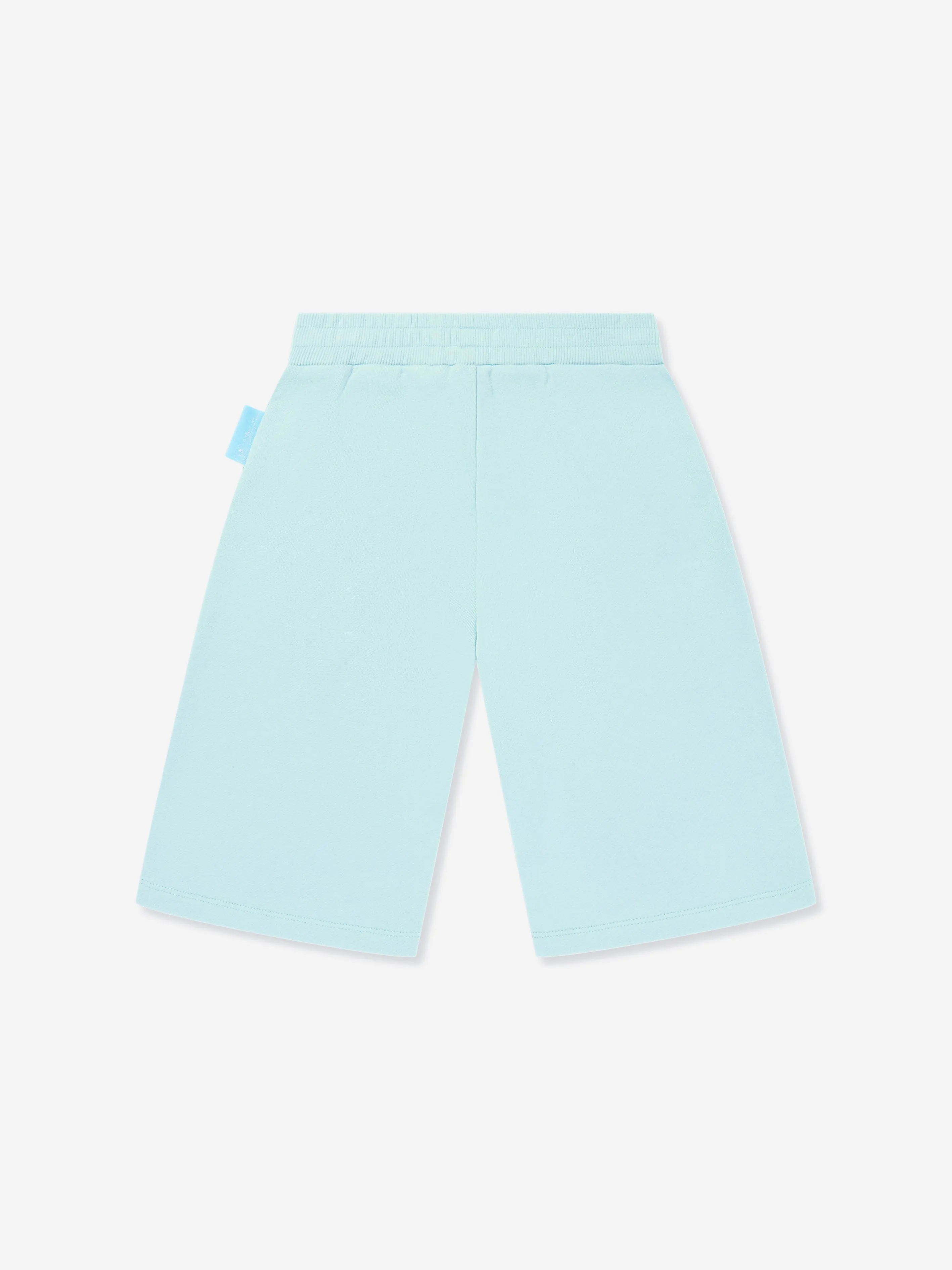 Short Emporio Armani pour garçons avec logo Schtroumpf en bleu