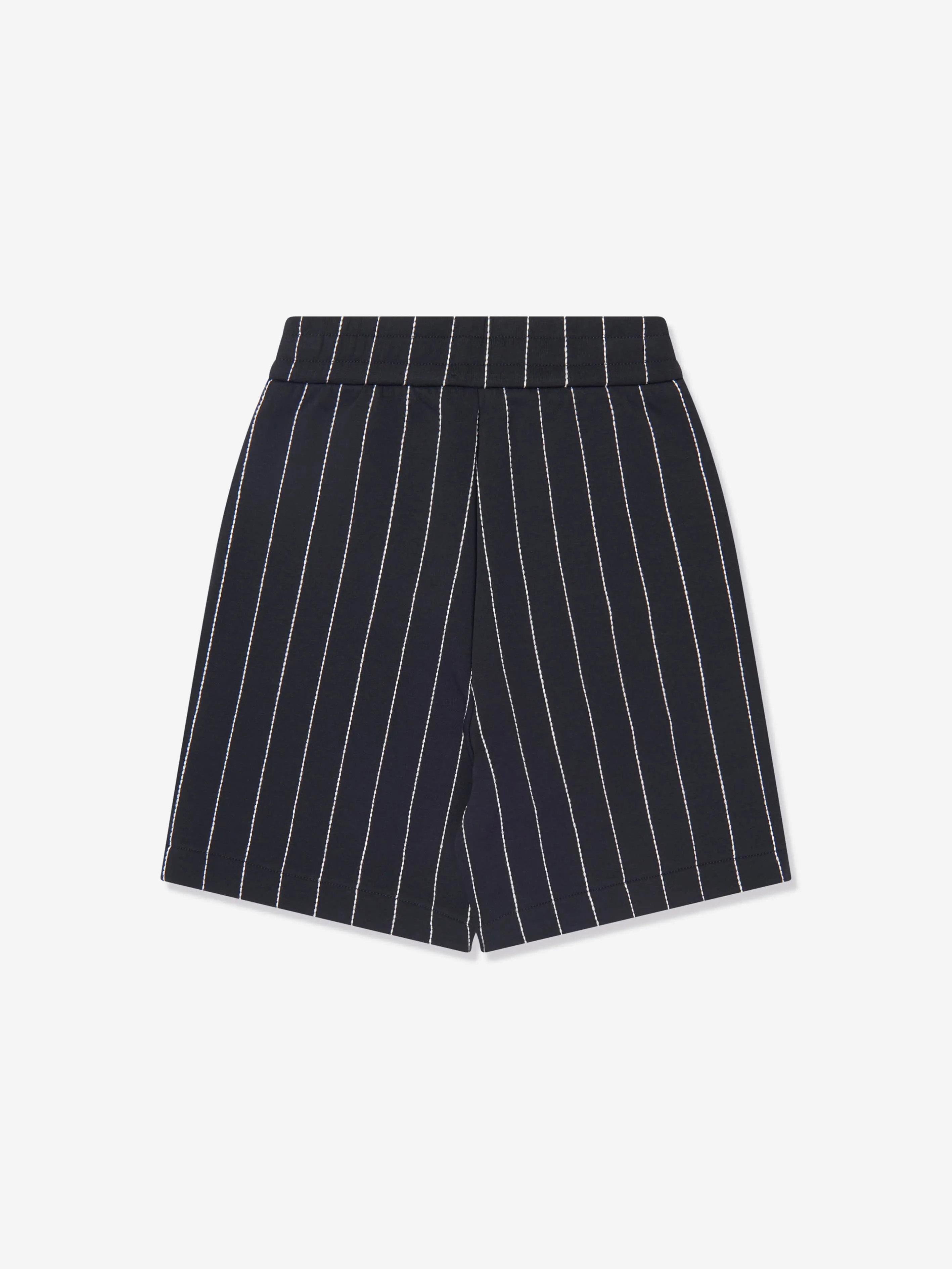 Emporio Armani Shorts Rayés Pour Garçons En Bleu Marine