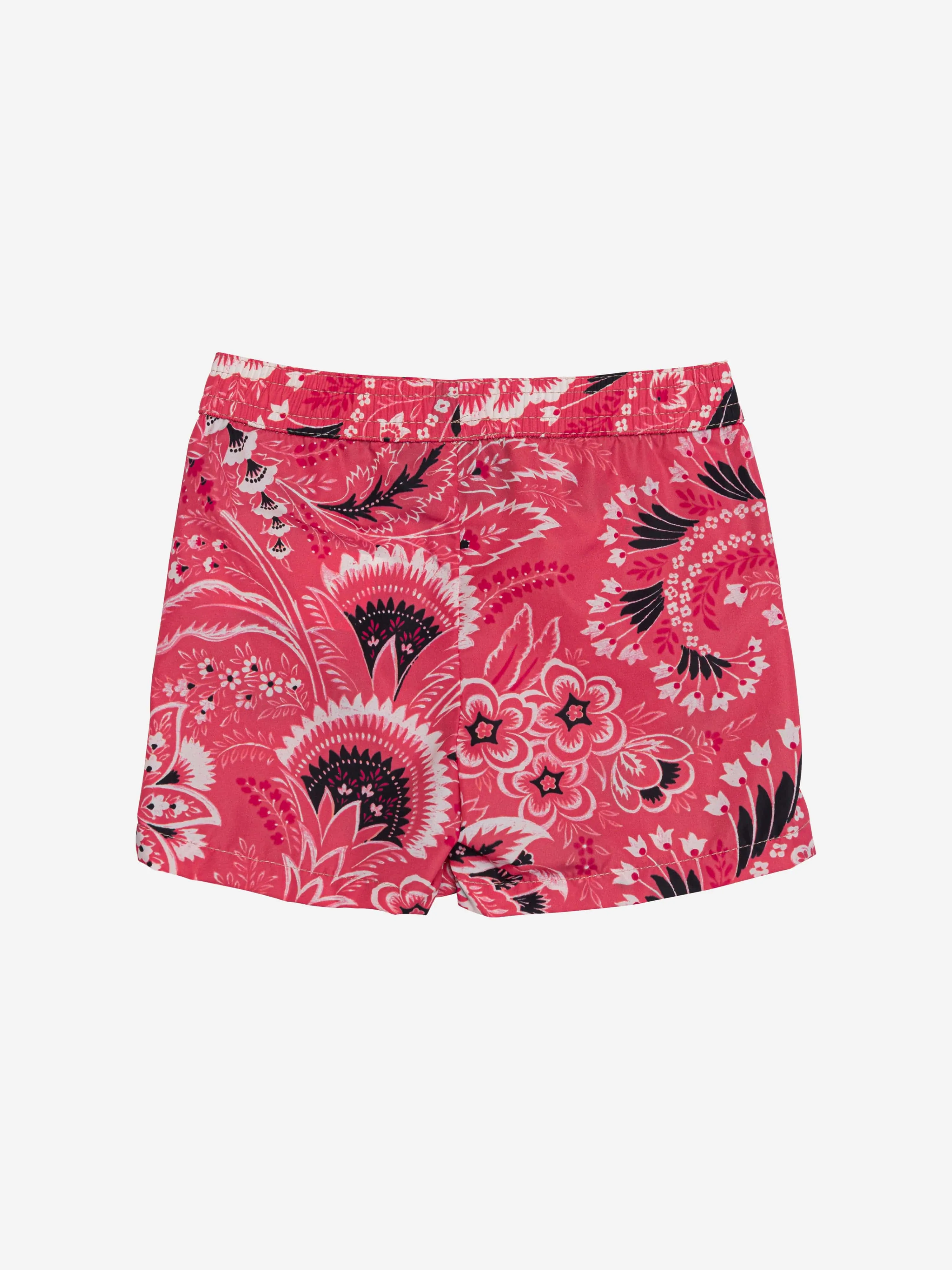 Etro Boys Short de Bain à Motifs Fleuris Paisley en Rose