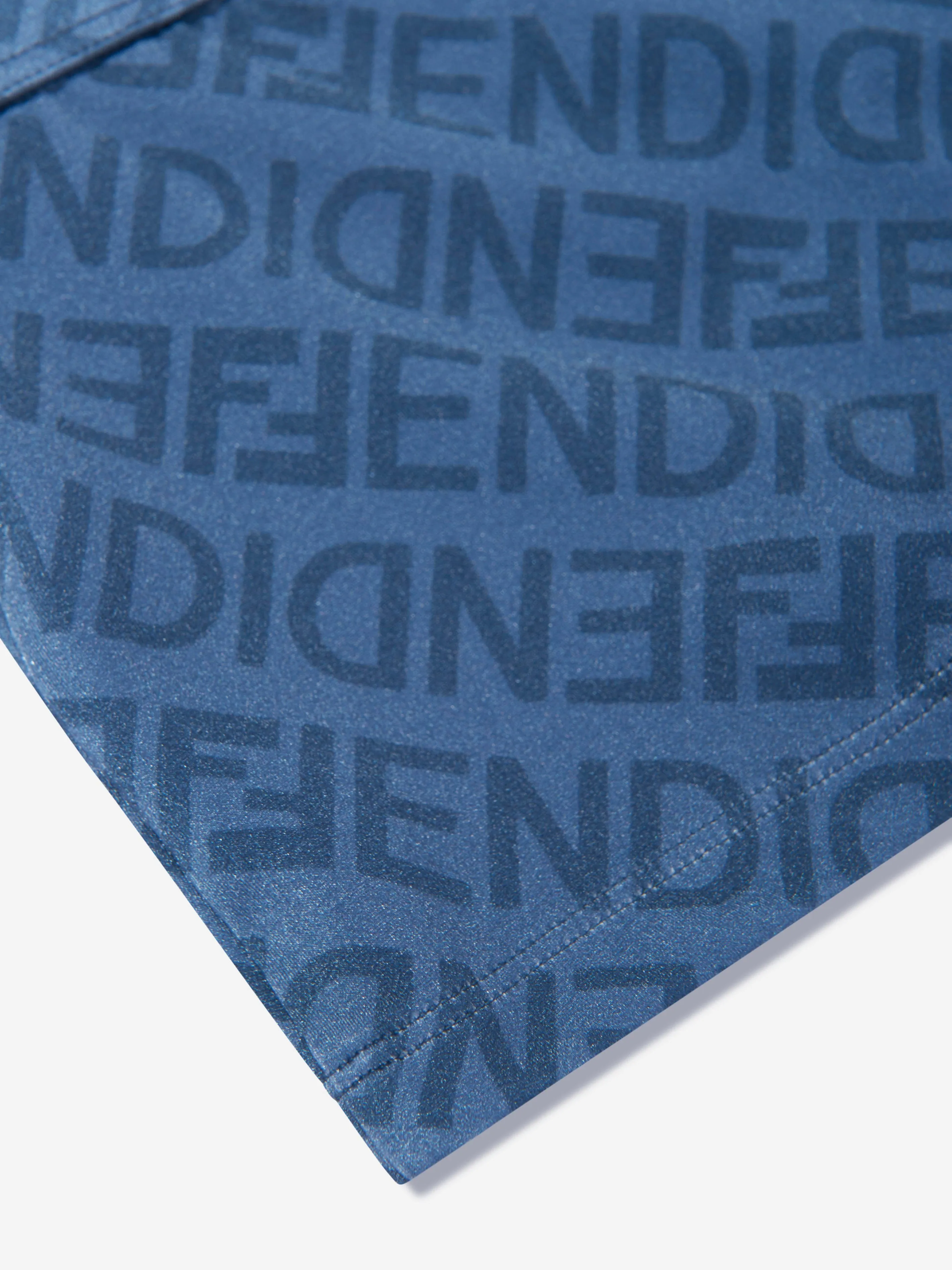 Short de bain Fendi Boys à logo FF en bleu