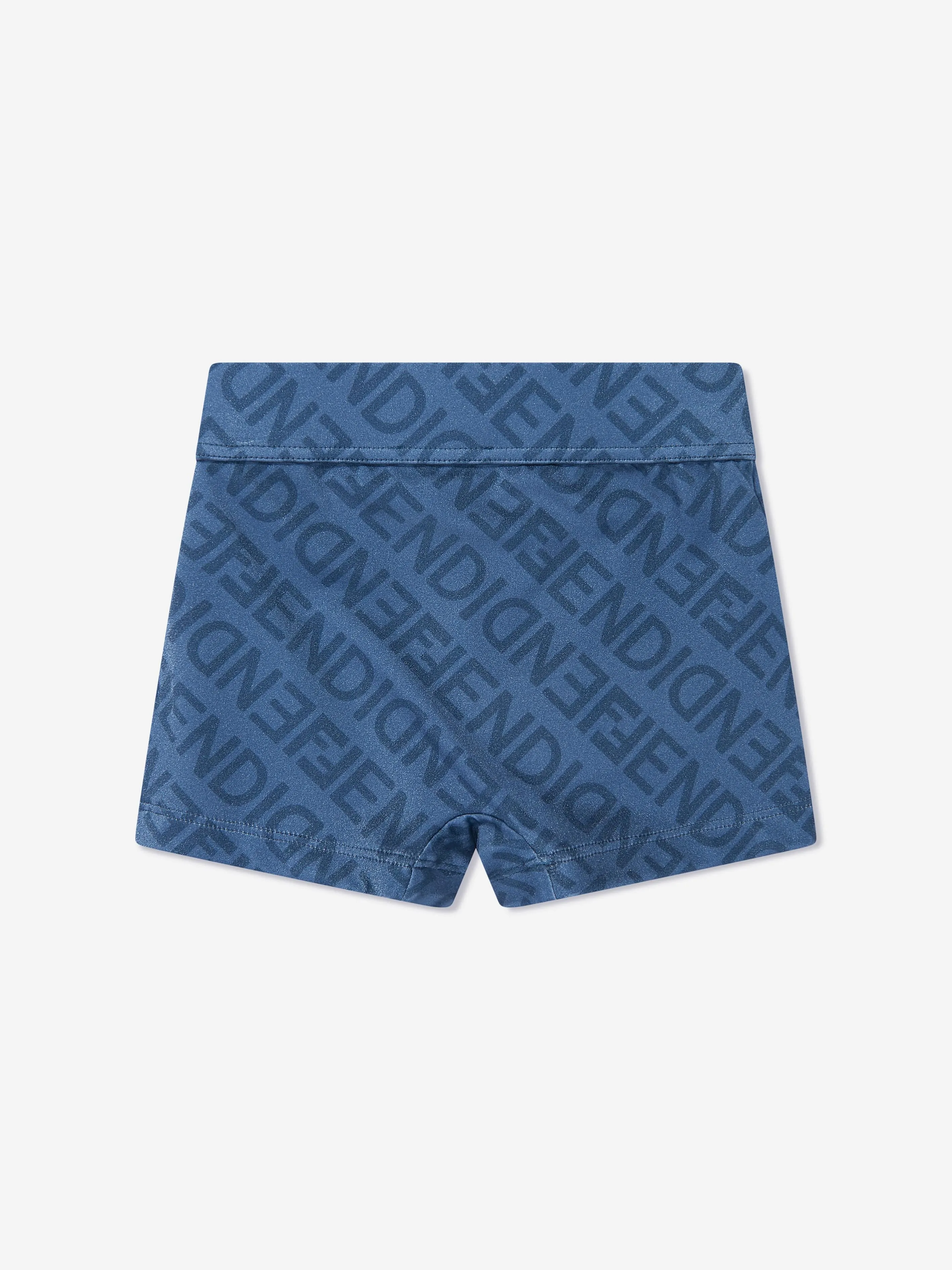 Short de bain Fendi Boys à logo FF en bleu