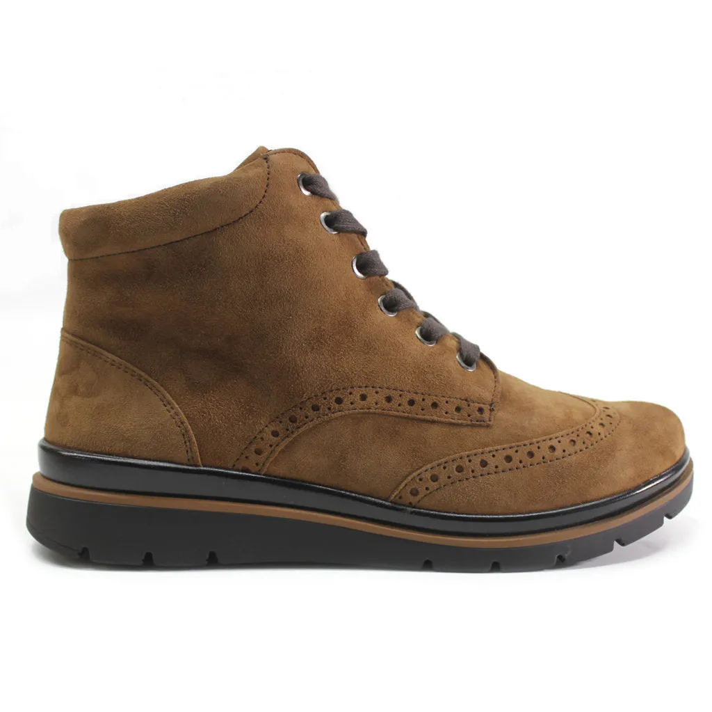 Bottes brogues cheville en daim pour femmes Fidelio Gallery