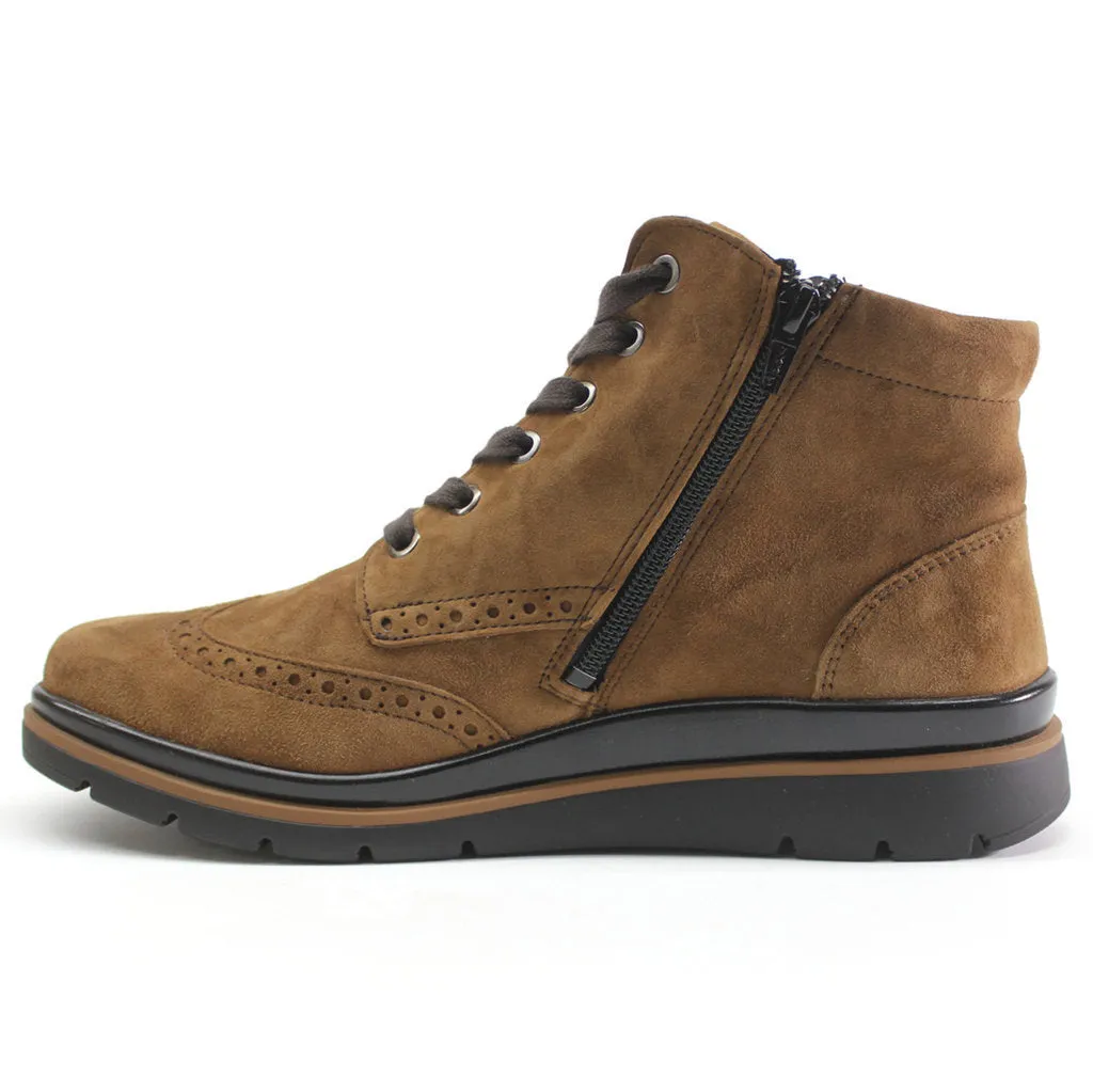 Bottes brogues cheville en daim pour femmes Fidelio Gallery