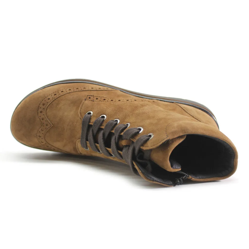Bottes brogues cheville en daim pour femmes Fidelio Gallery