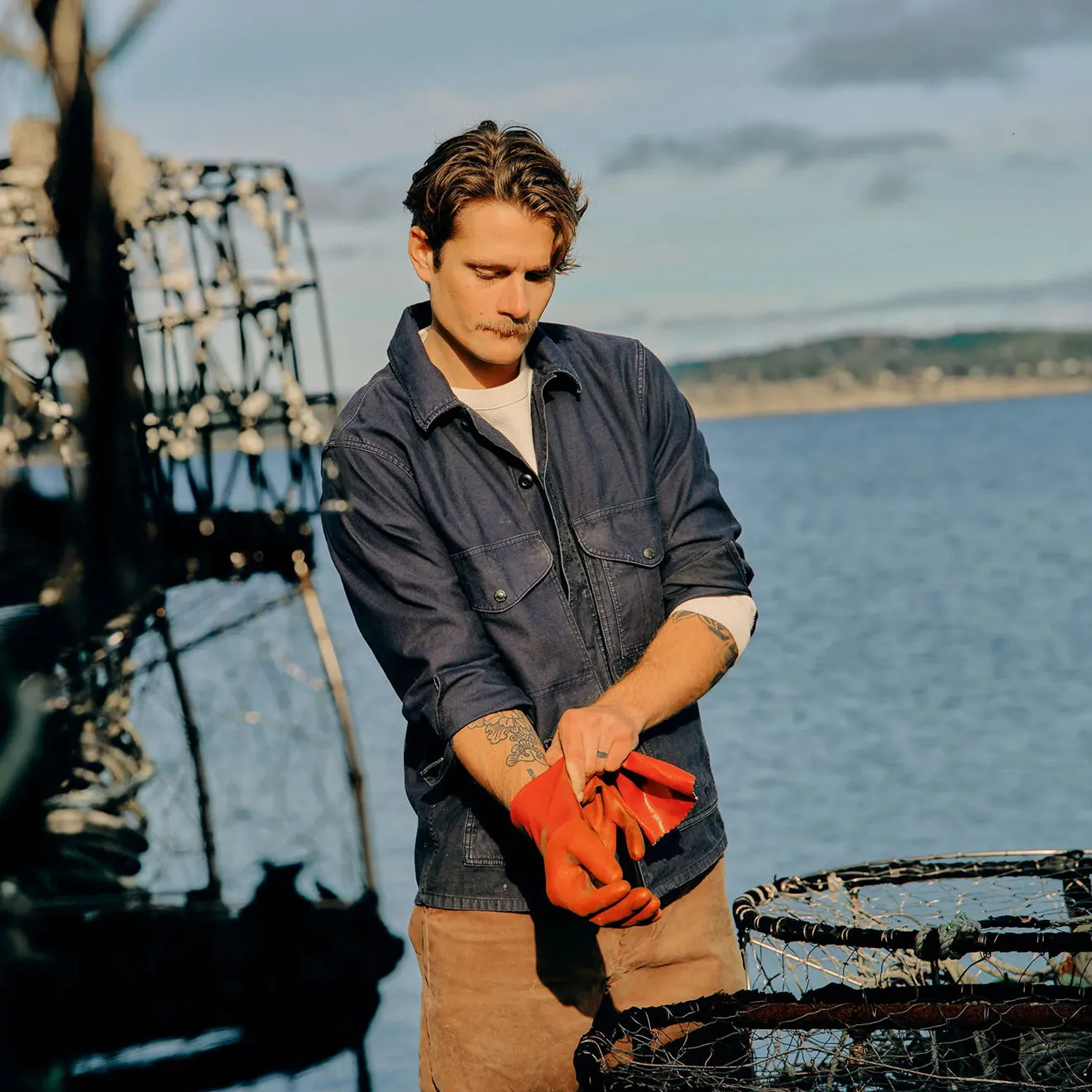 Filson Field Cruiser Sateen Inversé Bleu Moule
