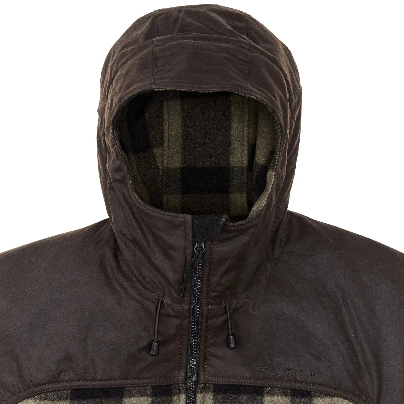 Veste de chasse Filson Mackinaw Vert Loutre / À carreaux noirs