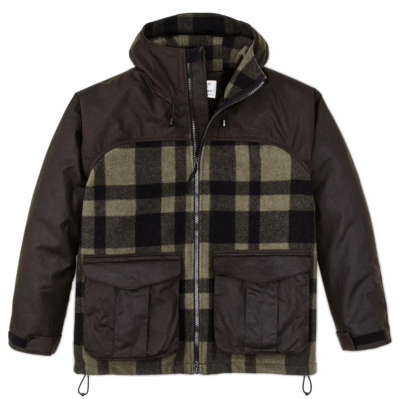 Veste de chasse Filson Mackinaw Vert Loutre / À carreaux noirs