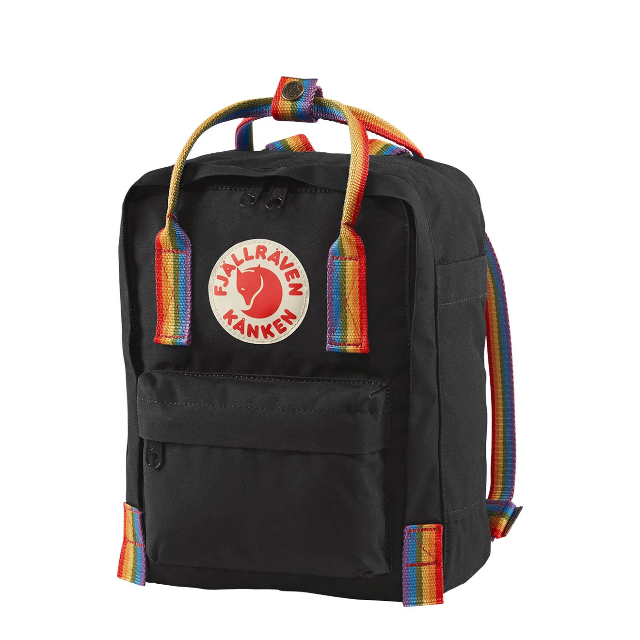 Fjallraven Kanken Mini Arc-en-ciel Noir Motif Arc-en-ciel Sacs Fjällräven Kånken