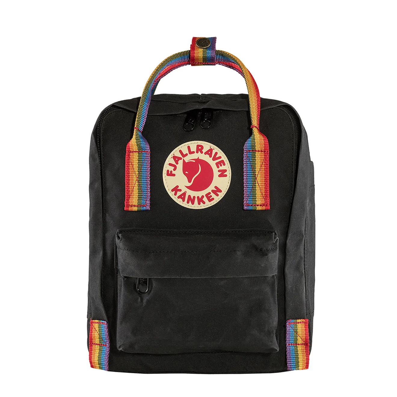 Fjallraven Kanken Mini Arc-en-ciel Noir Motif Arc-en-ciel Sacs Fjällräven Kånken
