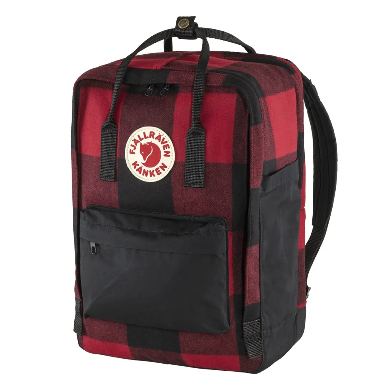 Fjallraven Kanken Re-Wool Laptop 15 Rouge / Noir Sacs Fjallraven Kanken