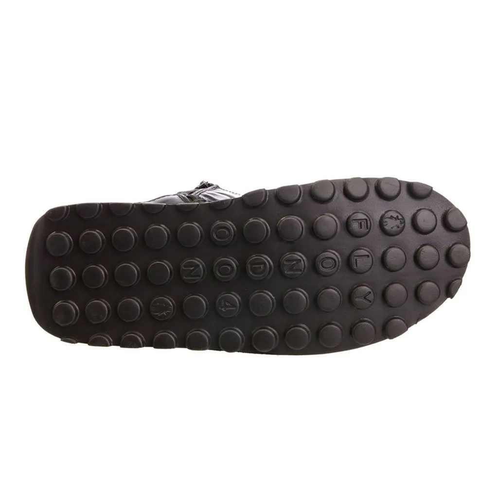 Bottes Femme Fly London MES en Cuir à Fermeture Éclair Mi-Mollet